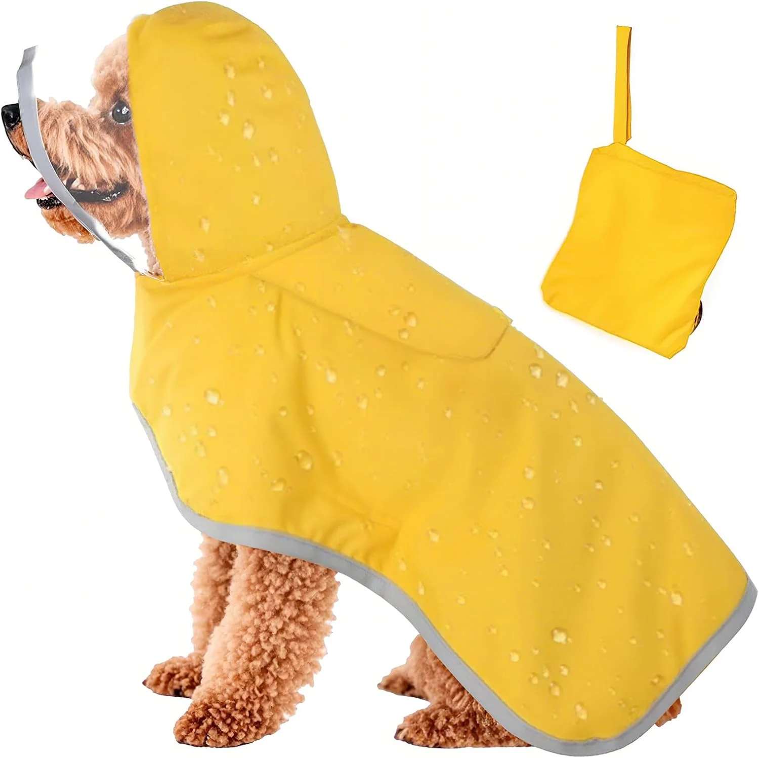 بارانی ضد آب سگ با بندهای قابل تنظیم و جیب نگهداری، پانچوی کلاه دار شفاف، ژاکت ضد آب سبک وزن توله سگ مناسب برای سگ ها و توله سگ های کوچک، متوسط و بزرگ بارانی ضد آب سگ با بندهای قابل تنظیم و جیب نگهداری، پانچوی کلاه دار شفاف، ژاکت ضد آب سبک وزن توله سگ مناسب برای سگ ها و توله سگ های کوچک، متوسط و بزرگ