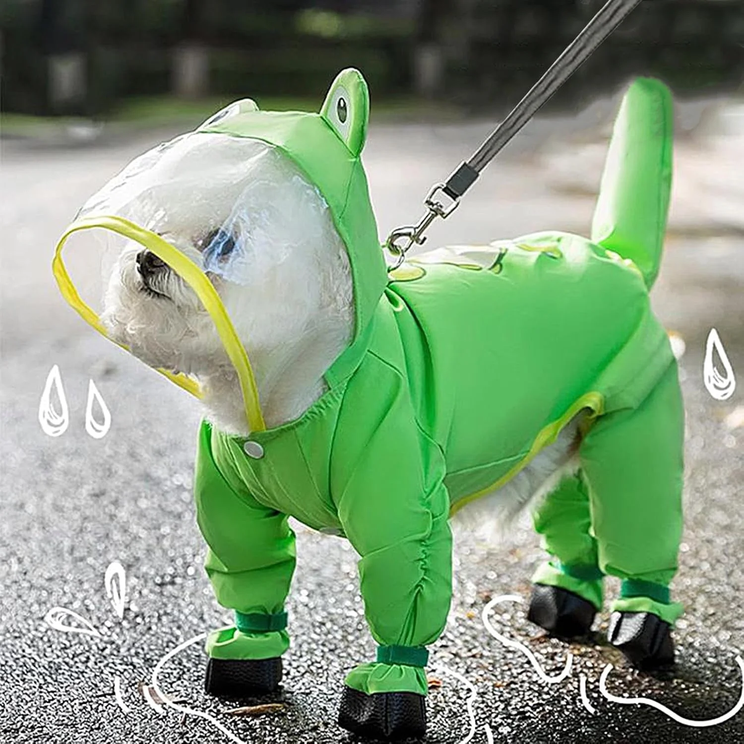 بارانی سگ | بارانی ضد آب برای سگ های متوسط، پانچوی حیوانات خانگی با پوشش کامل و خشک شونده سریع برای پیاده روی در فضای باز، هوای سرد، رعد و برق، آموزش و استفاده روزانه بارانی سگ | بارانی ضد آب برای سگ های متوسط، پانچوی حیوانات خانگی با پوشش کامل و خشک شونده سریع برای پیاده روی در فضای باز، هوای سرد، رعد و برق، آموزش و استفاده روزانه