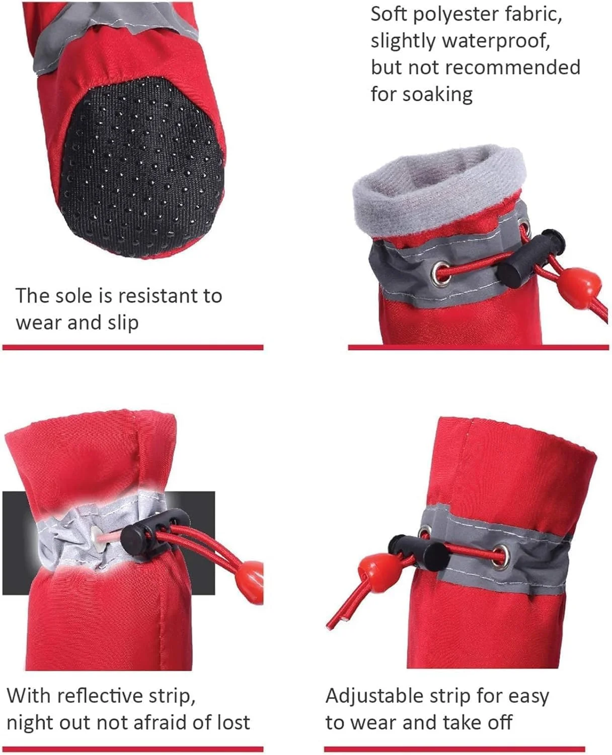 کفش سگ Xspring، محافظ پنجه ضد آب 4 عددی با کفی ضد لغزش، چکمه های سگ تنفسی برای سگ های کوچک، متوسط و بزرگ، کفش حیوانات خانگی راحت برای پیاده روی و دویدن در داخل و خارج از منزل (5) کفش سگ Xspring، محافظ پنجه ضد آب 4 عددی با کفی ضد لغزش، چکمه های سگ تنفسی برای سگ های کوچک، متوسط و بزرگ، کفش حیوانات خانگی راحت برای پیاده روی و دویدن در داخل و خارج از منزل (5)