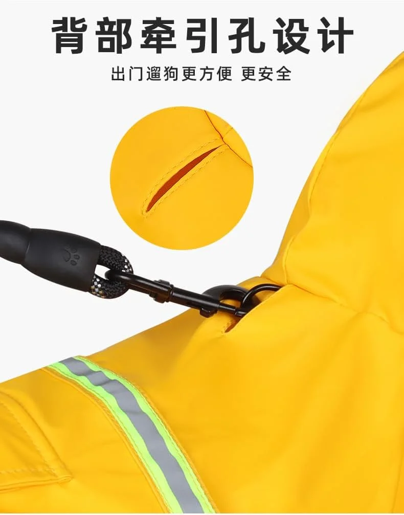 بارانی ضد آب سگ، لباس بارانی سبک وزن بازتابنده قابل تنظیم حیوانات خانگی با کلاه پانچو (2XL، صورتی) بارانی ضد آب سگ، لباس بارانی سبک وزن بازتابنده قابل تنظیم حیوانات خانگی با کلاه پانچو (2XL، صورتی)