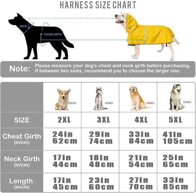 بارانی سگ بازتابنده ضد آب با کلاه شفاف، سبک و بادوام برای سگ های متوسط تا بزرگ بارانی سگ بازتابنده ضد آب با کلاه شفاف، سبک و بادوام برای سگ های متوسط تا بزرگ