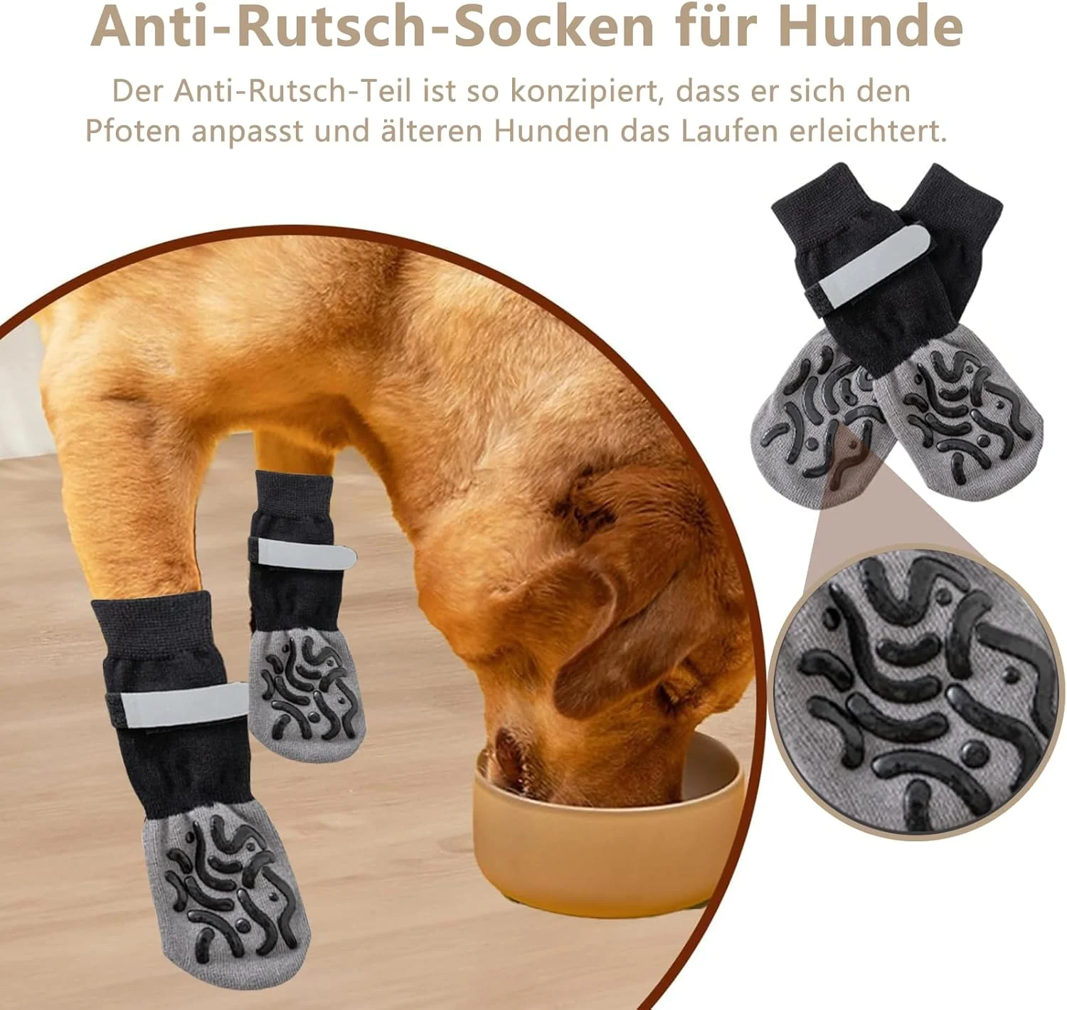 جوراب سگ ضد آب، 2 جفت جوراب سگ ضد لغزش با بندهای قابل تنظیم، کفش سگ برای سطوح سخت و محافظت از پنجه، دو طرفه، برای استفاده در داخل خانه (XS) جوراب سگ ضد آب، 2 جفت جوراب سگ ضد لغزش با بندهای قابل تنظیم، کفش سگ برای سطوح سخت و محافظت از پنجه، دو طرفه، برای استفاده در داخل خانه (XS)