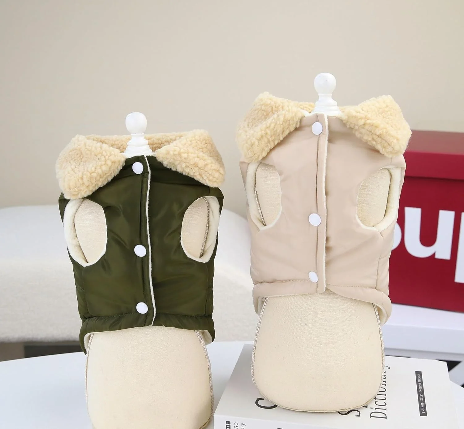 کت سگ لباس گرم زمستانی ضخیم برای سگ های کوچک، متوسط و گربه ها کت سگ لباس گرم زمستانی ضخیم برای سگ های کوچک، متوسط و گربه ها