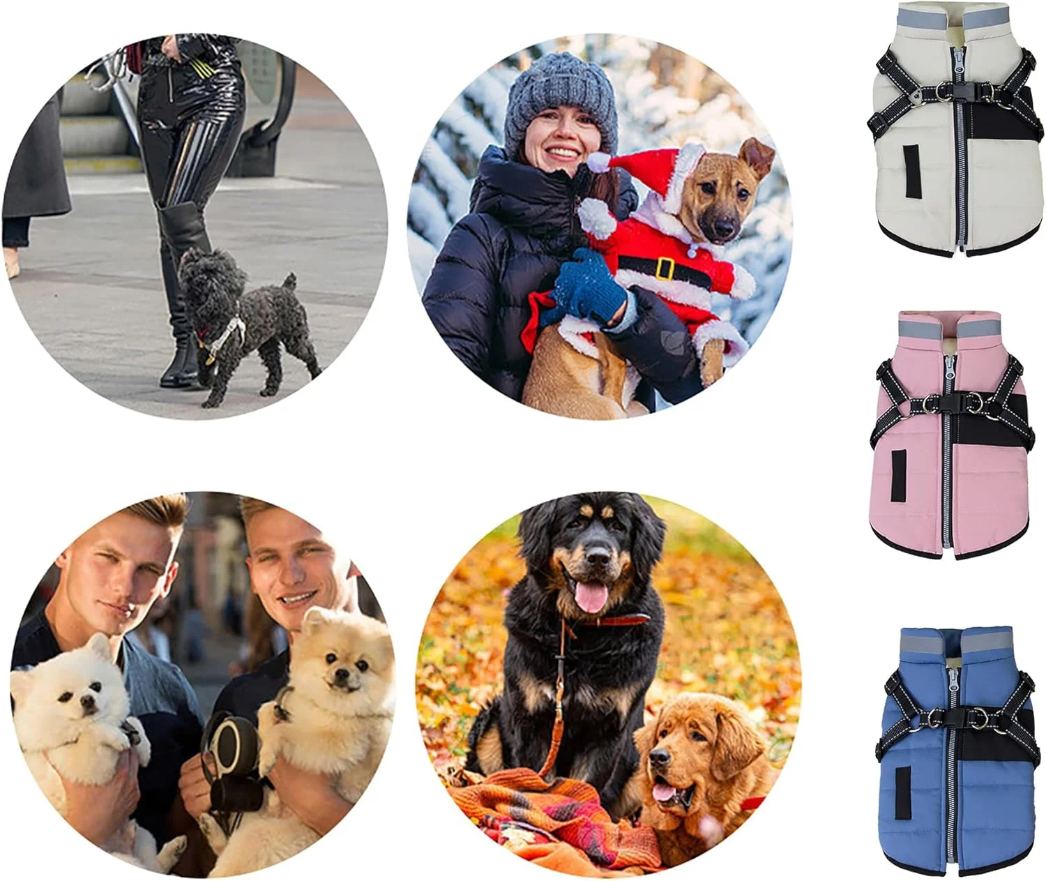 کت زمستانی گرم سگ ها برای هوای سرد، ژاکت های آستر ضخیم سگ، جامپسوت های ضد باد سگ با قلاب بند، لباس حیوانات خانگی، کت زمستانی کت زمستانی گرم سگ ها برای هوای سرد، ژاکت های آستر ضخیم سگ، جامپسوت های ضد باد سگ با قلاب بند، لباس حیوانات خانگی، کت زمستانی