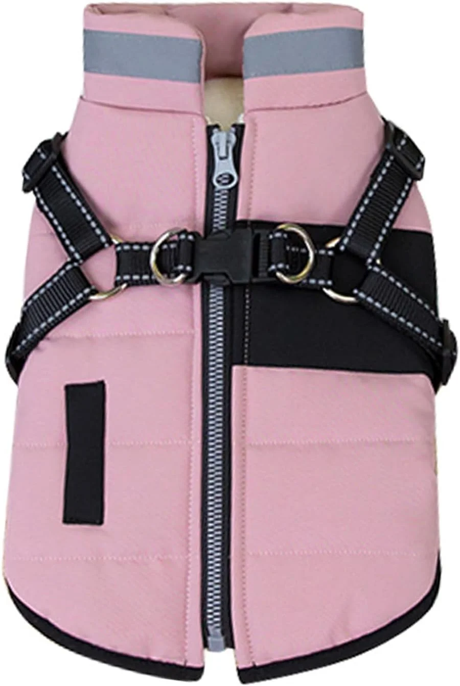 کت زمستانی گرم سگ ها برای هوای سرد، ژاکت های آستر ضخیم، جامپسوت ضد باد سگ با قلاب بند، لباس حیوانات خانگی کت زمستانی گرم سگ ها برای هوای سرد، ژاکت های آستر ضخیم، جامپسوت ضد باد سگ با قلاب بند، لباس حیوانات خانگی