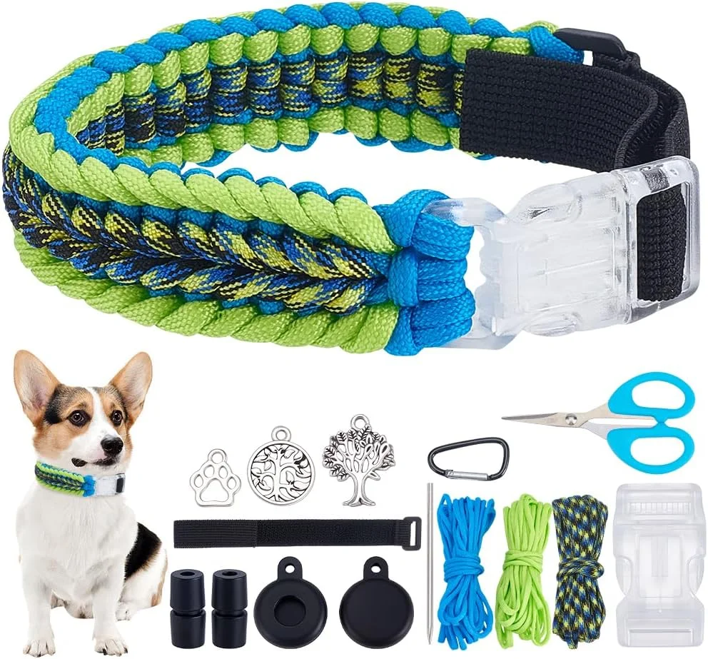 مجموعه 6 عددی کیت قلاده سگ WEBEEDY، ساخت قلاده های شخصی سازی شده حیوانات خانگی با طناب 30 متری، آویزهای آلیاژی، ابزار و دستورالعمل برای مبتدیان برای ساخت 3 قلاده سگ و 3 دستبند، هدیه ای برای دوستداران حیوانات خانگی مجموعه 6 عددی کیت قلاده سگ WEBEEDY، ساخت قلاده های شخصی سازی شده حیوانات خانگی با طناب 30 متری، آویزهای آلیاژی، ابزار و دستورالعمل برای مبتدیان برای ساخت 3 قلاده سگ و 3 دستبند، هدیه ای برای دوستداران حیوانات خانگی