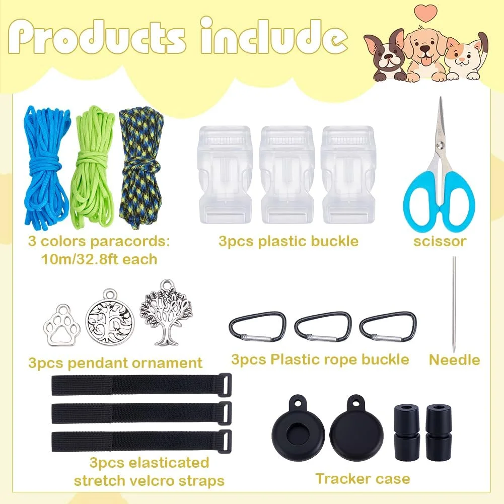 مجموعه 6 عددی کیت قلاده سگ WEBEEDY، ساخت قلاده های شخصی سازی شده حیوانات خانگی با طناب 30 متری، آویزهای آلیاژی، ابزار و دستورالعمل برای مبتدیان برای ساخت 3 قلاده سگ و 3 دستبند، هدیه ای برای دوستداران حیوانات خانگی مجموعه 6 عددی کیت قلاده سگ WEBEEDY، ساخت قلاده های شخصی سازی شده حیوانات خانگی با طناب 30 متری، آویزهای آلیاژی، ابزار و دستورالعمل برای مبتدیان برای ساخت 3 قلاده سگ و 3 دستبند، هدیه ای برای دوستداران حیوانات خانگی