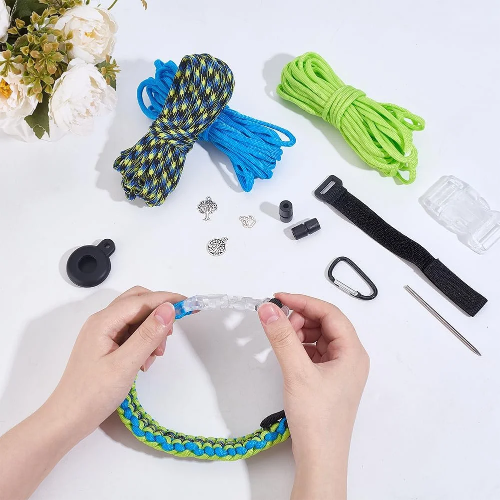 مجموعه 6 عددی کیت قلاده سگ WEBEEDY، ساخت قلاده های شخصی سازی شده حیوانات خانگی با طناب 30 متری، آویزهای آلیاژی، ابزار و دستورالعمل برای مبتدیان برای ساخت 3 قلاده سگ و 3 دستبند، هدیه ای برای دوستداران حیوانات خانگی مجموعه 6 عددی کیت قلاده سگ WEBEEDY، ساخت قلاده های شخصی سازی شده حیوانات خانگی با طناب 30 متری، آویزهای آلیاژی، ابزار و دستورالعمل برای مبتدیان برای ساخت 3 قلاده سگ و 3 دستبند، هدیه ای برای دوستداران حیوانات خانگی