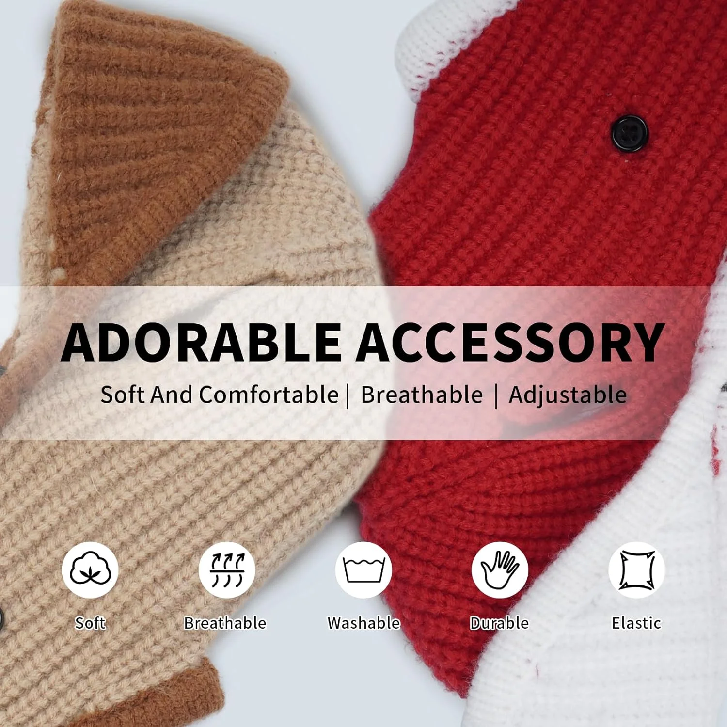 کلاه خلبانی زمستانی سگ با محافظ گوش برای هوای سرد، کلاه بافتنی سگ با سوراخ های گوش و بند چانه قابل تنظیم، کلاه محافظ صدا، لوازم جانبی و لباس های شیک کلاه خلبانی زمستانی سگ با محافظ گوش برای هوای سرد، کلاه بافتنی سگ با سوراخ های گوش و بند چانه قابل تنظیم، کلاه محافظ صدا، لوازم جانبی و لباس های شیک