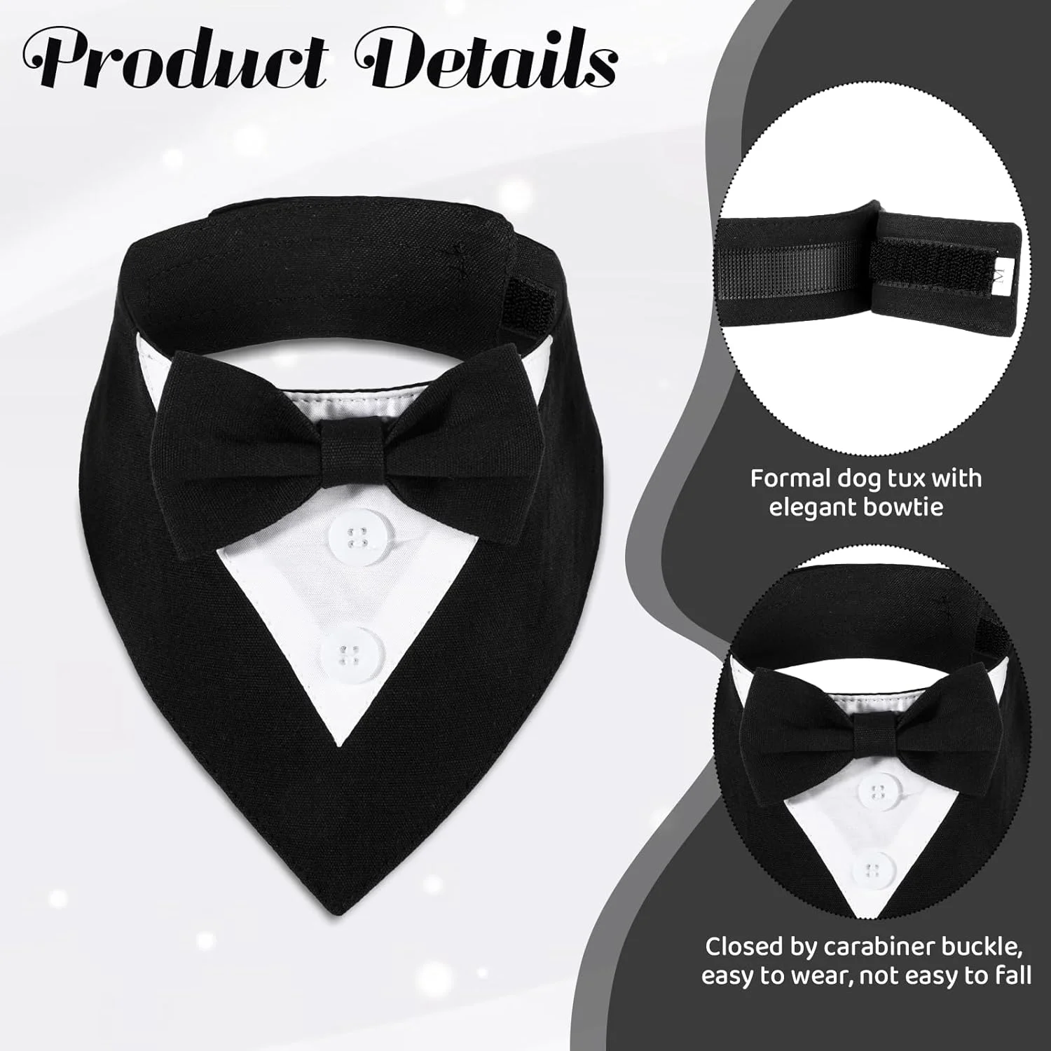 دستمال گردن سگ با طرح تاکسیدو رسمی، دستمال گردن پاپیونی سگ قابل تنظیم، لباس تولد سگ، کت و شلوار رسمی عروسی سگ با پاپیون برای سگ های کوچک، متوسط و بزرگ دستمال گردن سگ با طرح تاکسیدو رسمی، دستمال گردن پاپیونی سگ قابل تنظیم، لباس تولد سگ، کت و شلوار رسمی عروسی سگ با پاپیون برای سگ های کوچک، متوسط و بزرگ