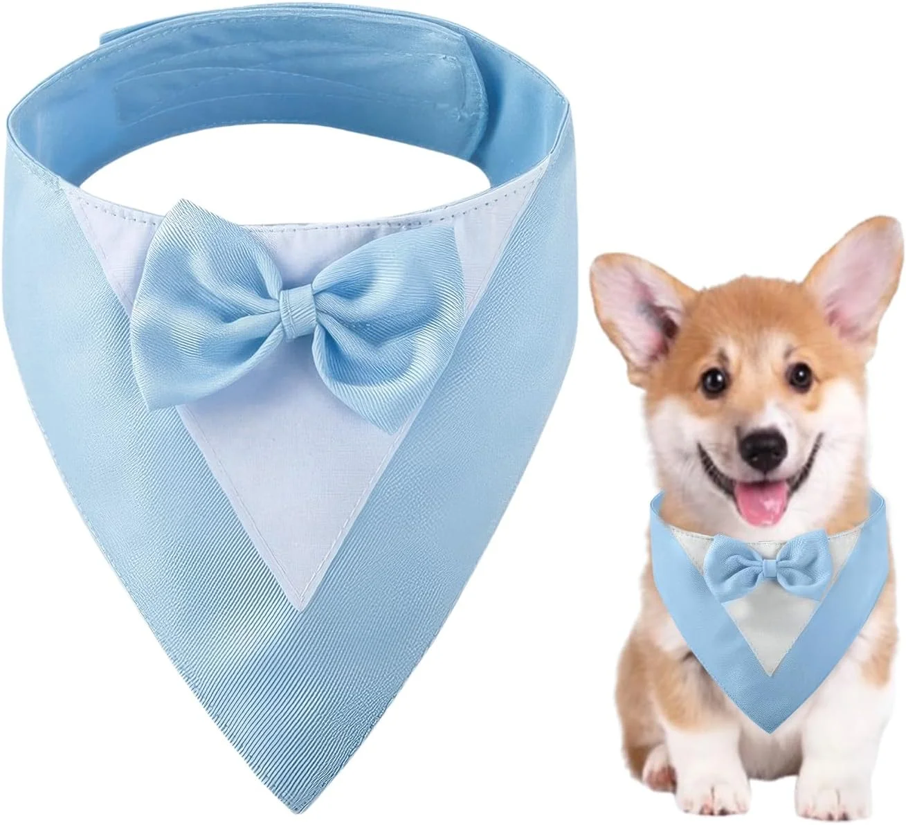 تاکسیدوی سگ، یقه دستمال گردن عروسی سگ با پاپیون مناسب سگ های کوچک، لباس سگ برای سگ های کوچک، کت و شلوار سگ برای نامزدی، عروسی و تولد (دور گردن: 20-30 سانتی متر / آبی) تاکسیدوی سگ، یقه دستمال گردن عروسی سگ با پاپیون مناسب سگ های کوچک، لباس سگ برای سگ های کوچک، کت و شلوار سگ برای نامزدی، عروسی و تولد (دور گردن: 20-30 سانتی متر / آبی)