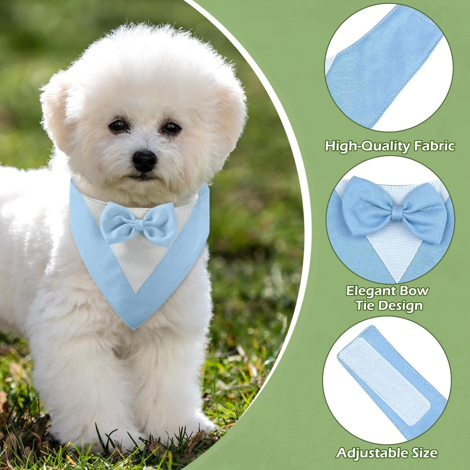 تاکسیدوی سگ، یقه دستمال گردن عروسی سگ با پاپیون مناسب سگ های کوچک، لباس سگ برای سگ های کوچک، کت و شلوار سگ برای نامزدی، عروسی و تولد (دور گردن: 20-30 سانتی متر / آبی) تاکسیدوی سگ، یقه دستمال گردن عروسی سگ با پاپیون مناسب سگ های کوچک، لباس سگ برای سگ های کوچک، کت و شلوار سگ برای نامزدی، عروسی و تولد (دور گردن: 20-30 سانتی متر / آبی)