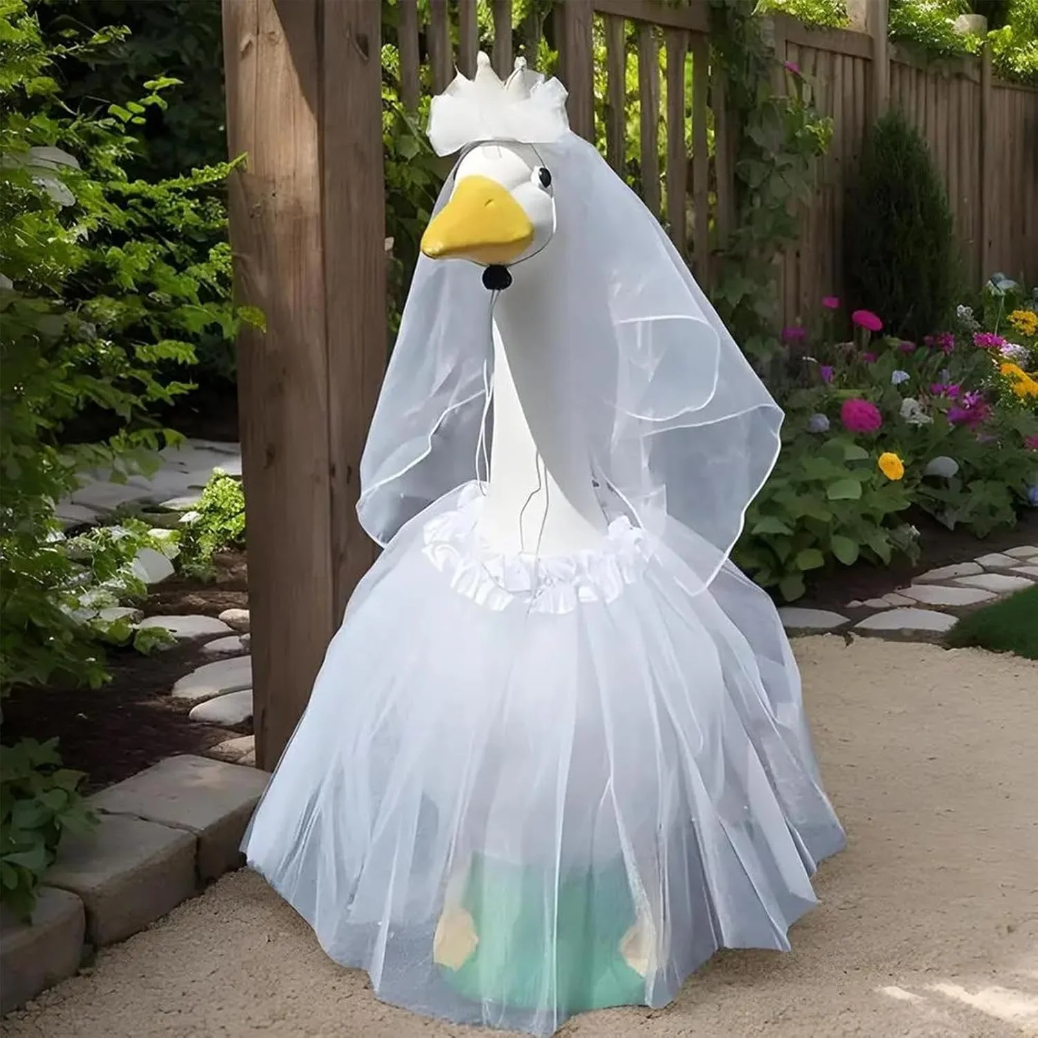 لباس عروسی غاز | لباس حیوانات تعطیلات با تور، لباس دامن سفید عروسکی غاز، لوازم جانبی لباس برای دکوراسیون ایوان مهمانی در فضای باز لباس عروسی غاز | لباس حیوانات تعطیلات با تور، لباس دامن سفید عروسکی غاز، لوازم جانبی لباس برای دکوراسیون ایوان مهمانی در فضای باز