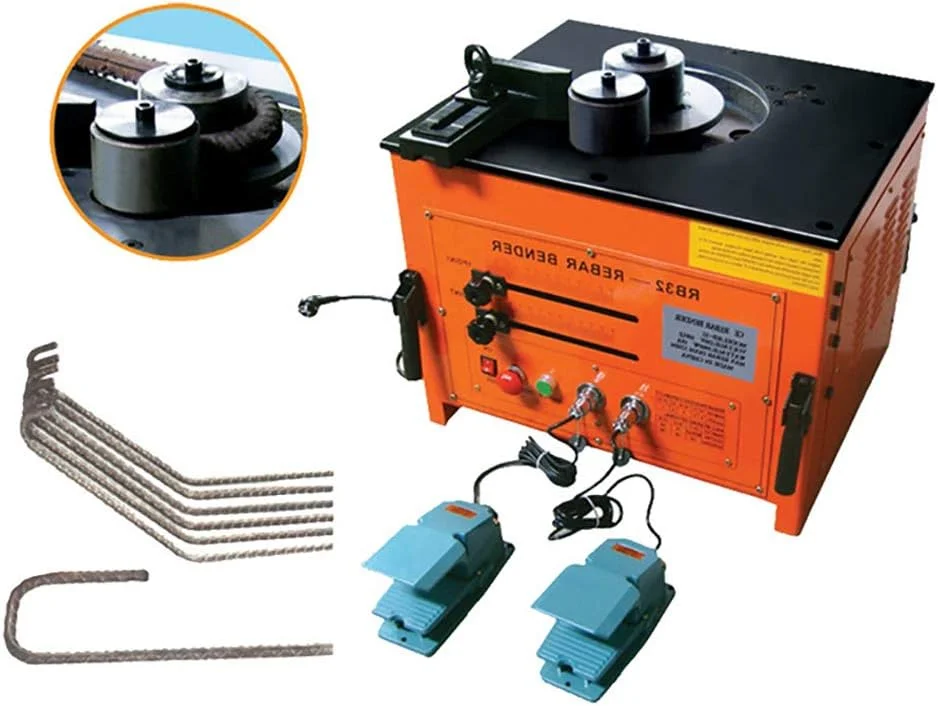 دستگاه خم کن میلگرد ریموآل، ابزار هیدرولیک 1600W/1700W با قابلیت تنظیم زاویه 180 درجه، مناسب برای خم کردن میلگرد فولادی 6 تا 25 میلی متر مدل RB-25