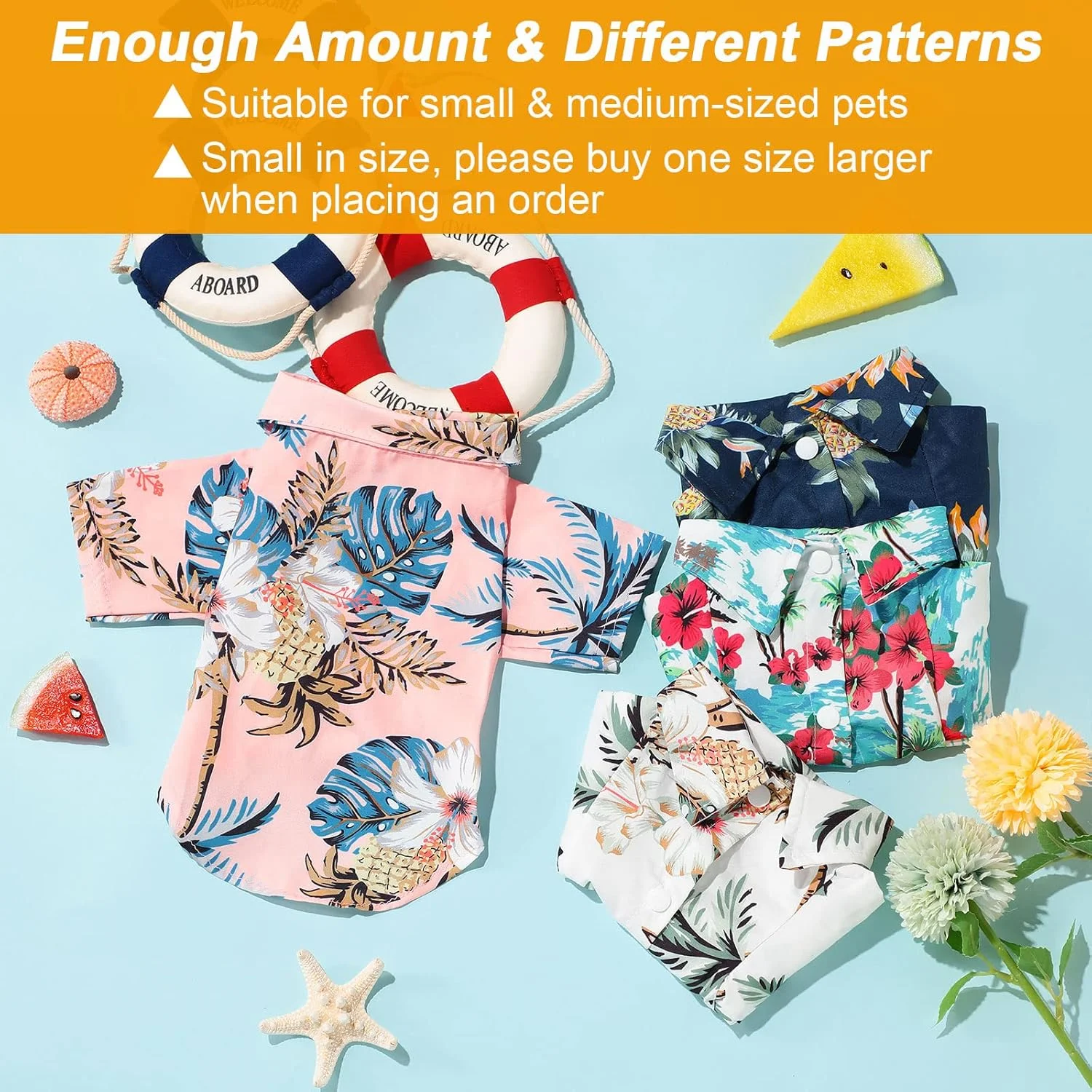 ویوودای 4 عدد تیشرت تابستانی حیوانات خانگی طرح هاوایی، پیراهن سگ کوچک گلدار، تیشرت های چاپی هاوایی خنک و تنفسی، لباس ساحلی برای توله سگ کوچک (طرح گلدار، کوچک) ویوودای 4 عدد تیشرت تابستانی حیوانات خانگی طرح هاوایی، پیراهن سگ کوچک گلدار، تیشرت های چاپی هاوایی خنک و تنفسی، لباس ساحلی برای توله سگ کوچک (طرح گلدار، کوچک)