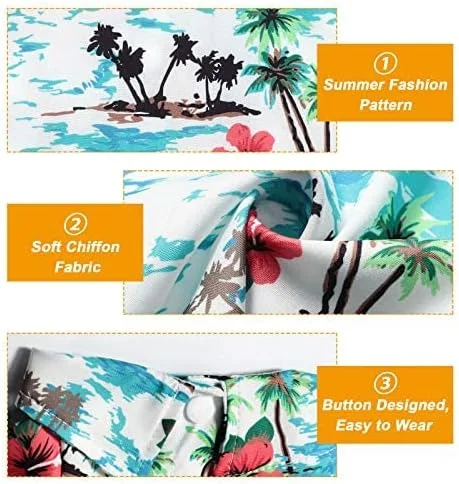 ویوودای 4 عدد تیشرت تابستانی حیوانات خانگی طرح هاوایی، پیراهن سگ کوچک گلدار، تیشرت های چاپی هاوایی خنک و تنفسی، لباس ساحلی برای توله سگ کوچک (طرح گلدار، کوچک) ویوودای 4 عدد تیشرت تابستانی حیوانات خانگی طرح هاوایی، پیراهن سگ کوچک گلدار، تیشرت های چاپی هاوایی خنک و تنفسی، لباس ساحلی برای توله سگ کوچک (طرح گلدار، کوچک)