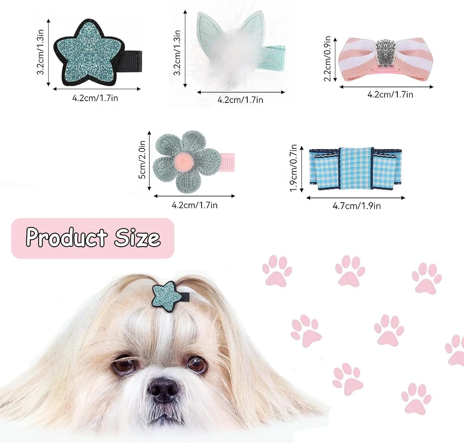 گیره موی سگ کوچک دست ساز 5 عددی، گیره موی تاج گل پاپیونی زیبا، سرپوش حیوانات خانگی، گیره موی بادوام و سازگار با پوست برای سگ ها و گربه های کوچک و متوسط (B) گیره موی سگ کوچک دست ساز 5 عددی، گیره موی تاج گل پاپیونی زیبا، سرپوش حیوانات خانگی، گیره موی بادوام و سازگار با پوست برای سگ ها و گربه های کوچک و متوسط (B)