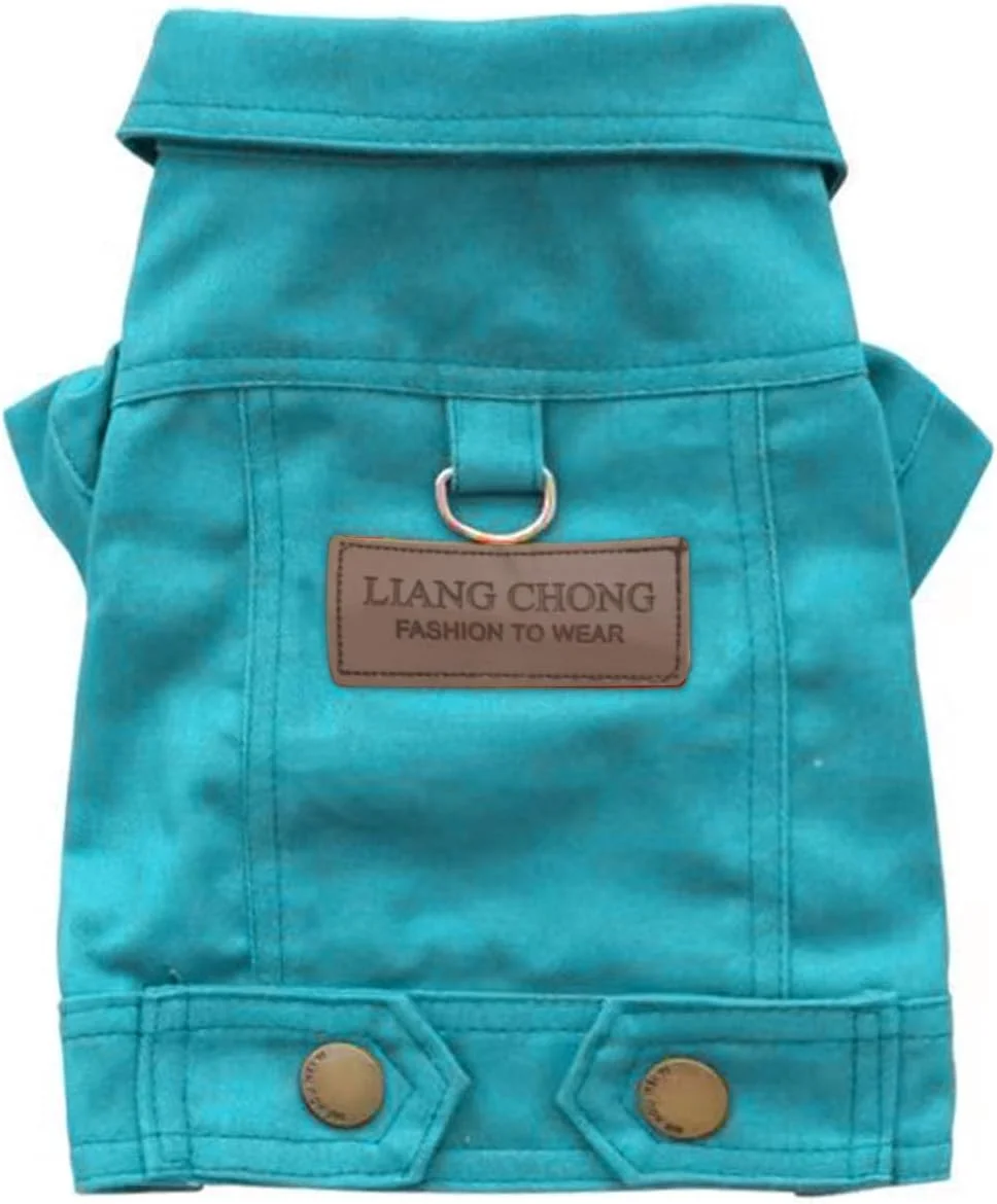 ژاکت جین سگ گاوچران WHPLYE، لباس حیوانات خانگی قابل شستشو با ماشین لباسشویی برای سگ های کوچک، جلیقه حیوانات خانگی، لباس کت حیوانات خانگی