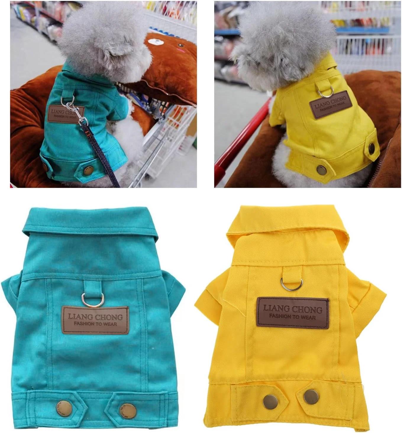 کت جین سگ گاوچران WHPLYE، لباس سگ قابل شستشو با ماشین لباسشویی برای سگ های کوچک، جلیقه حیوانات خانگی، لباس کت حیوانات خانگی کت جین سگ گاوچران WHPLYE، لباس سگ قابل شستشو با ماشین لباسشویی برای سگ های کوچک، جلیقه حیوانات خانگی، لباس کت حیوانات خانگی