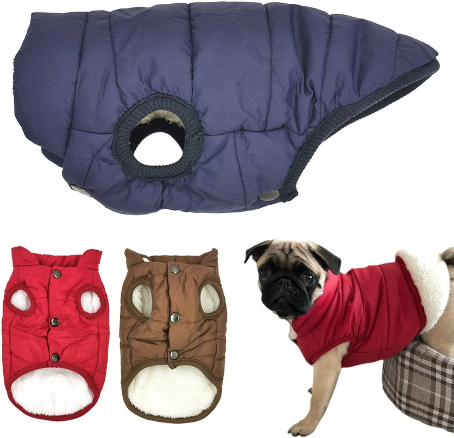 کت زمستانی کلاهدار سگ، لباس گرم و راحت با رنگ ثابت، مقاوم و تنفس پذیر کت زمستانی کلاهدار سگ، لباس گرم و راحت با رنگ ثابت، مقاوم و تنفس پذیر