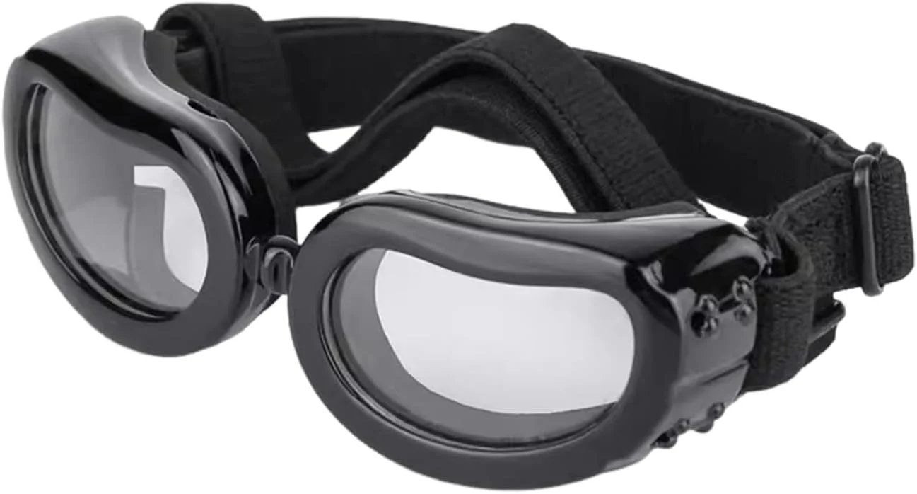 یک عدد محافظ چشم سگ، عینک آفتابی فضای باز، لوازم حیوانات خانگی، عینک الاستیک و قابل تنظیم.