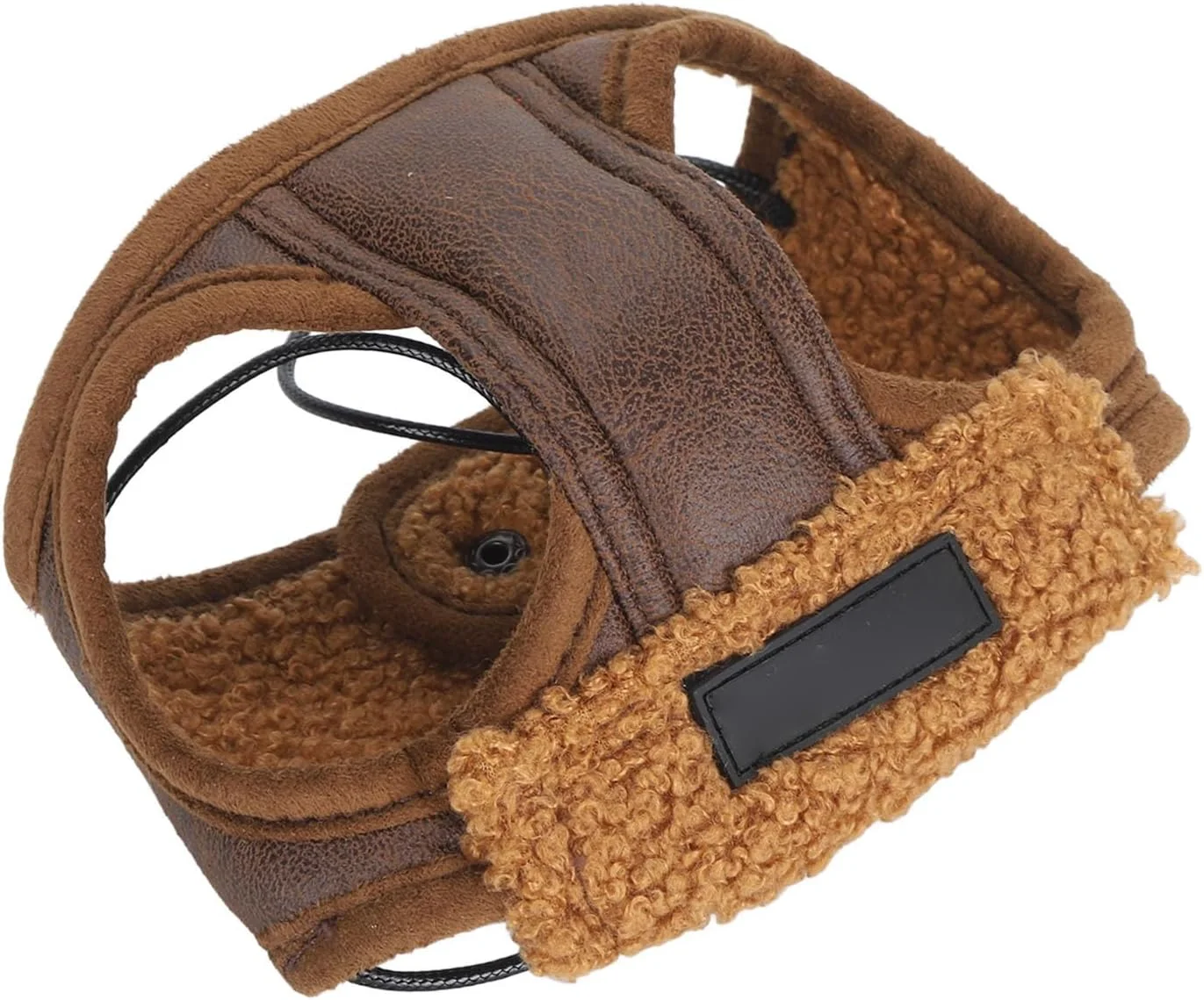 کلاه سگ برای سگ های بزرگ، کلاه زمستانی طناب قابل تنظیم نرم گرم هوانوردی با روگوشی مد روز یک حیوان خانگی برای هوای سرد مهمانی روزانه (L)