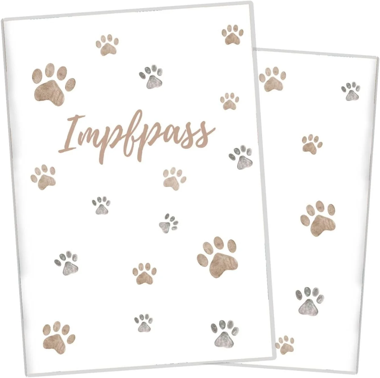 جلد گواهی واکسیناسیون حیوانات، سفارشی برای سگ شما، ایده هدیه شخصی برای صاحبان حیوانات خانگی، جلد محافظ برای گواهی واکسیناسیون حیوانات خانگی (پنجه بژ)