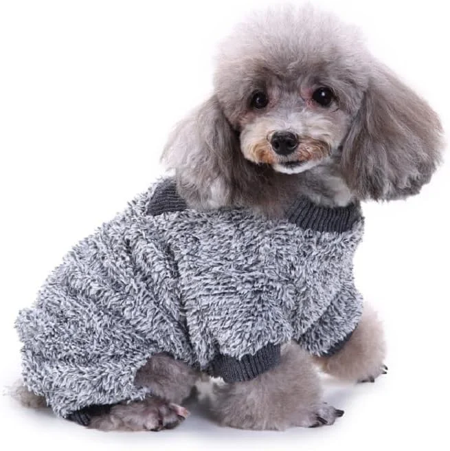 لباس زمستانی سگ برای سگ های کوچک دخترانه و پسرانه، ژاکت فلانل گرم، لباس های بامزه و زیبا برای توله سگ و گربه (خاکستری، XL) لباس زمستانی سگ برای سگ های کوچک دخترانه و پسرانه، ژاکت فلانل گرم، لباس های بامزه و زیبا برای توله سگ و گربه (خاکستری، XL)