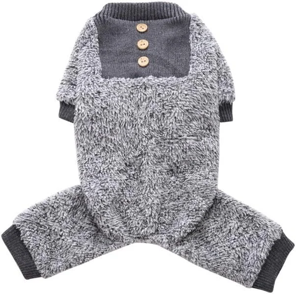 لباس زمستانی سگ برای سگ های کوچک دخترانه و پسرانه، ژاکت فلانل گرم، لباس های بامزه و زیبا برای توله سگ و گربه (خاکستری، XL) لباس زمستانی سگ برای سگ های کوچک دخترانه و پسرانه، ژاکت فلانل گرم، لباس های بامزه و زیبا برای توله سگ و گربه (خاکستری، XL)
