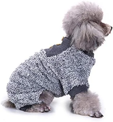 لباس زمستانی سگ برای سگ های کوچک دخترانه و پسرانه، ژاکت فلانل گرم، لباس های بامزه و زیبا برای توله سگ و گربه (خاکستری، XL) لباس زمستانی سگ برای سگ های کوچک دخترانه و پسرانه، ژاکت فلانل گرم، لباس های بامزه و زیبا برای توله سگ و گربه (خاکستری، XL)