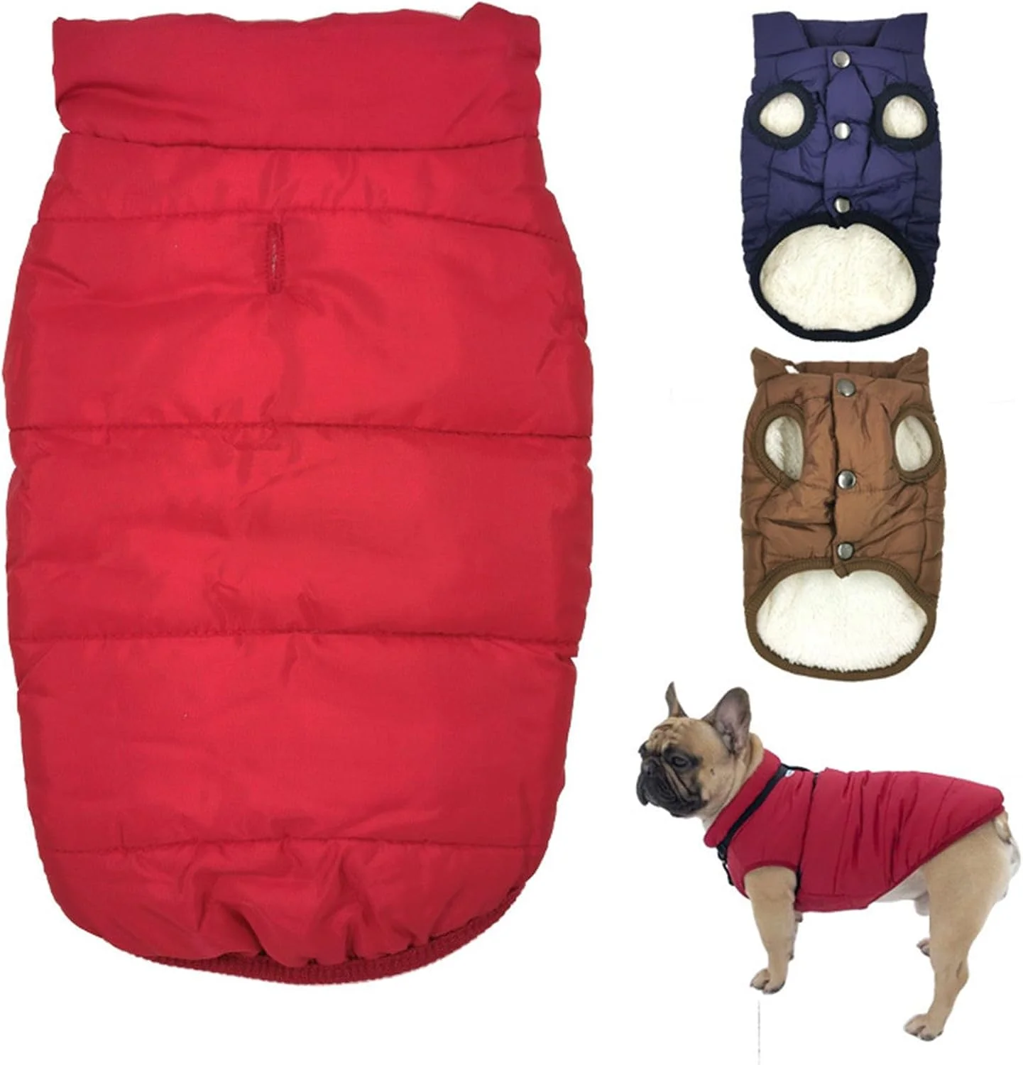 کت زمستانی کلاهدار سگ، لباس گرم و راحت با رنگ ثابت، مناسب فصل زمستان کت زمستانی کلاهدار سگ، لباس گرم و راحت با رنگ ثابت، مناسب فصل زمستان