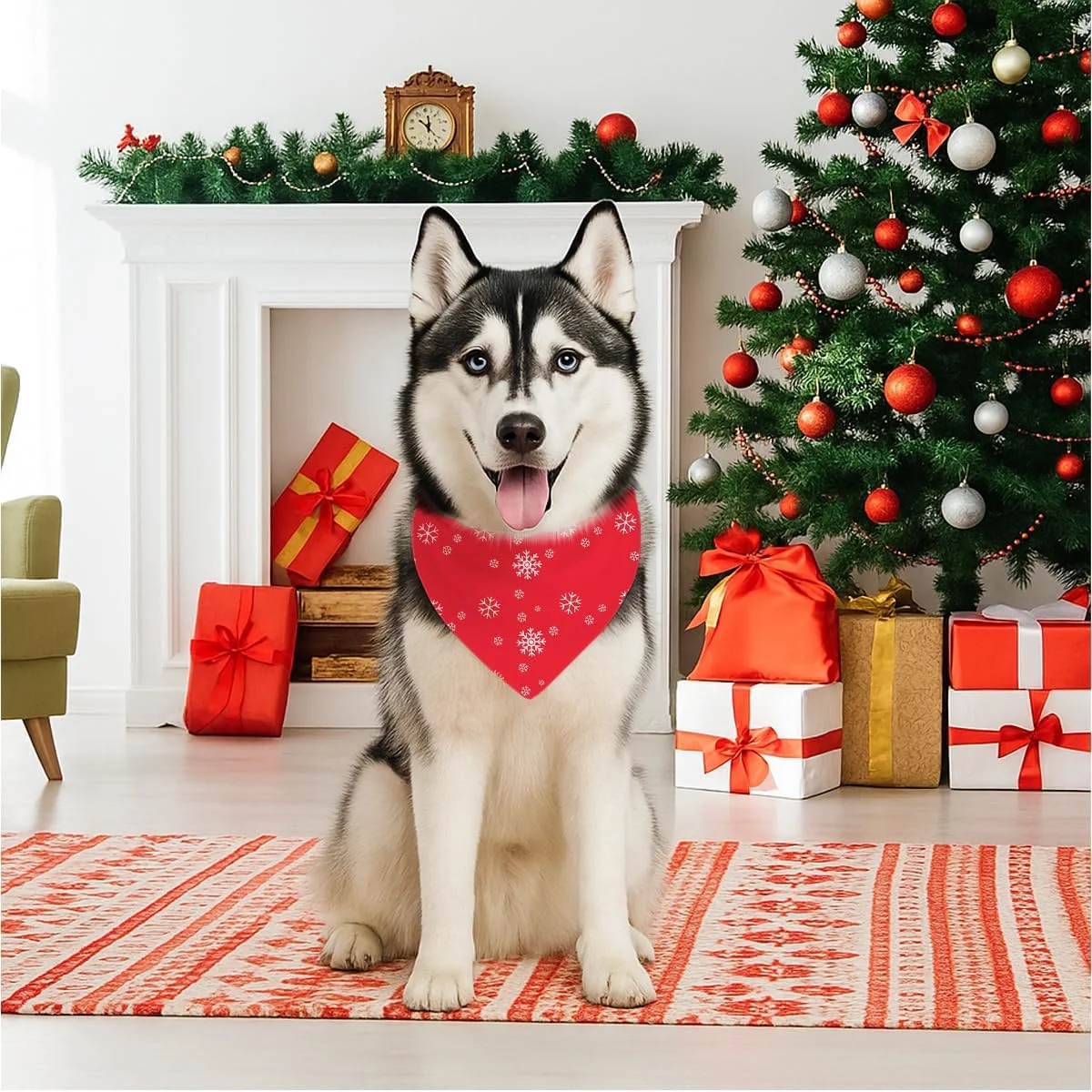 دستمال گردن سگ زمستانی، طرح دانه برف، دستمال سر حیوانات خانگی قرمز، هدیه سال نو برای سگ های کوچک و متوسط پسر و دختر دستمال گردن سگ زمستانی، طرح دانه برف، دستمال سر حیوانات خانگی قرمز، هدیه سال نو برای سگ های کوچک و متوسط پسر و دختر