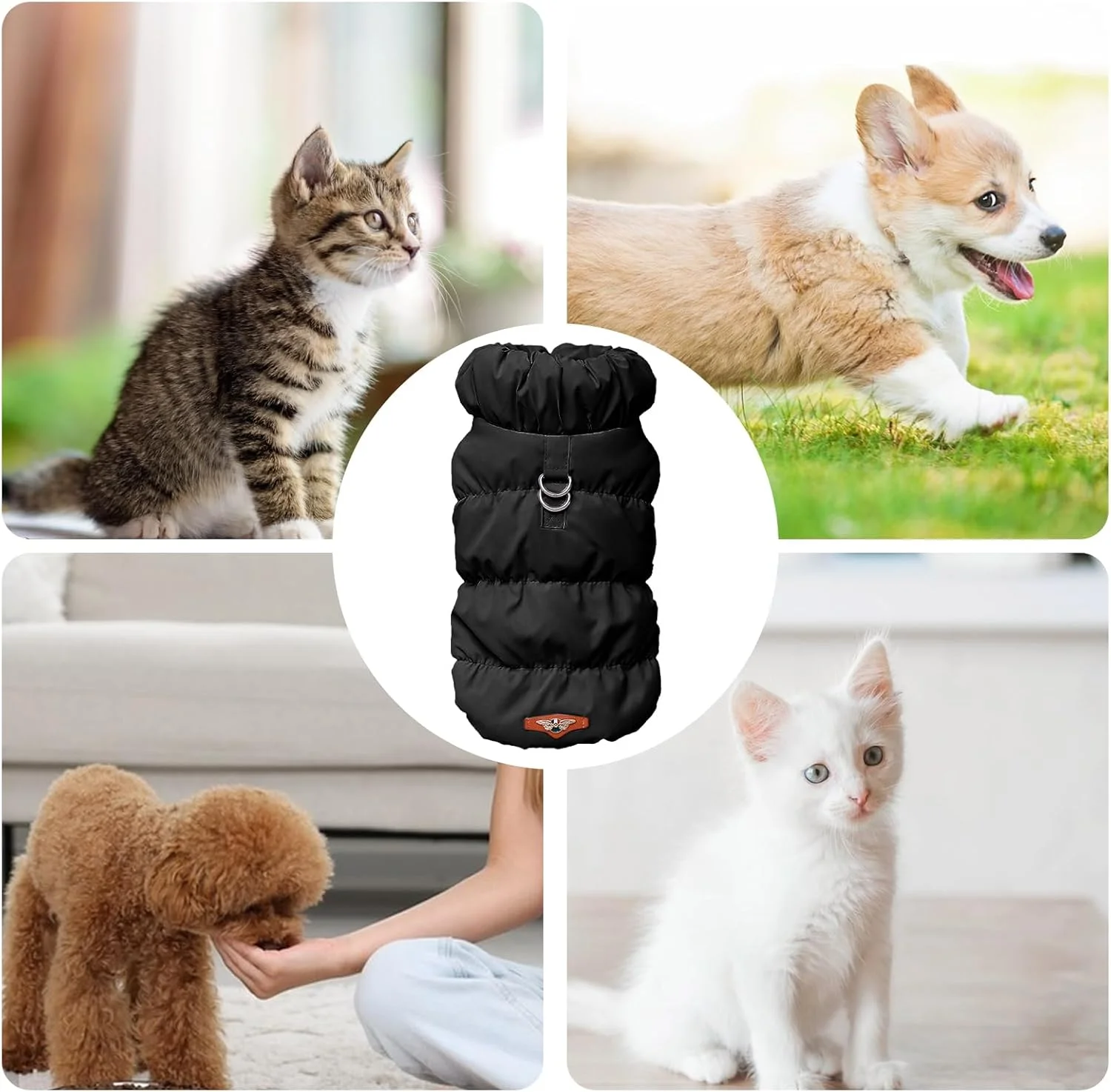 کت زمستانی سگ | ژاکت لباس زمستانی سگ برای هوای سرد - لباس سرهمی گرم و نرم، لباس گرم و نرم برای حیوانات خانگی کوچک، متوسط و بزرگ کت زمستانی سگ | ژاکت لباس زمستانی سگ برای هوای سرد - لباس سرهمی گرم و نرم، لباس گرم و نرم برای حیوانات خانگی کوچک، متوسط و بزرگ