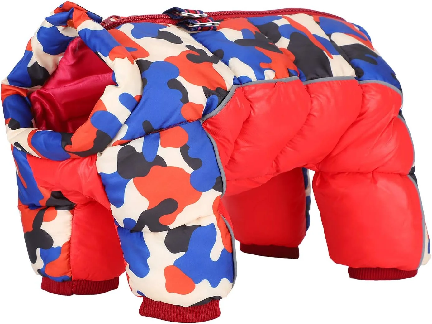 کت زمستانی سگ، ژاکت ضد باد سگ، لباس گرم نگهدارنده سگ، کت زمستانی سگ با طرح استتار قرمز و زیپ پشتی چهار پا (سایز 10#) کت زمستانی سگ، ژاکت ضد باد سگ، لباس گرم نگهدارنده سگ، کت زمستانی سگ با طرح استتار قرمز و زیپ پشتی چهار پا (سایز 10#)