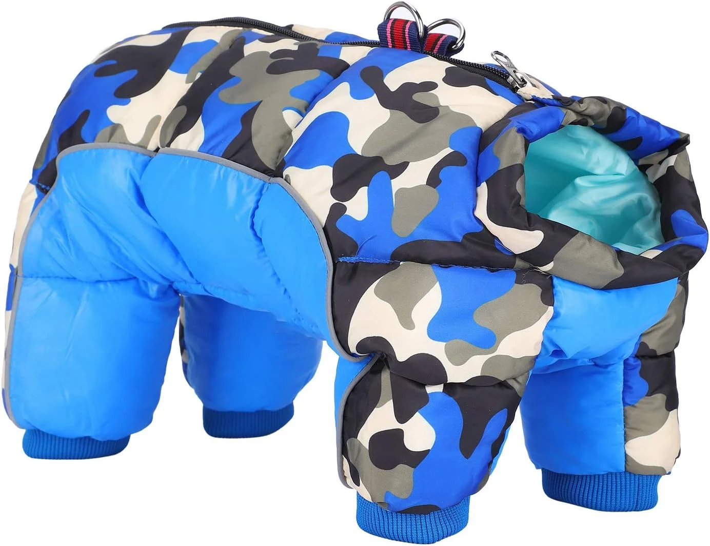 کت زمستانی سگ، ژاکت ضد باد سگ، لباس گرم نگهدارنده زمستانی سگ، کت زمستانی چهار پا با زیپ پشتی طرح استتار آبی (سایز 10#) کت زمستانی سگ، ژاکت ضد باد سگ، لباس گرم نگهدارنده زمستانی سگ، کت زمستانی چهار پا با زیپ پشتی طرح استتار آبی (سایز 10#)