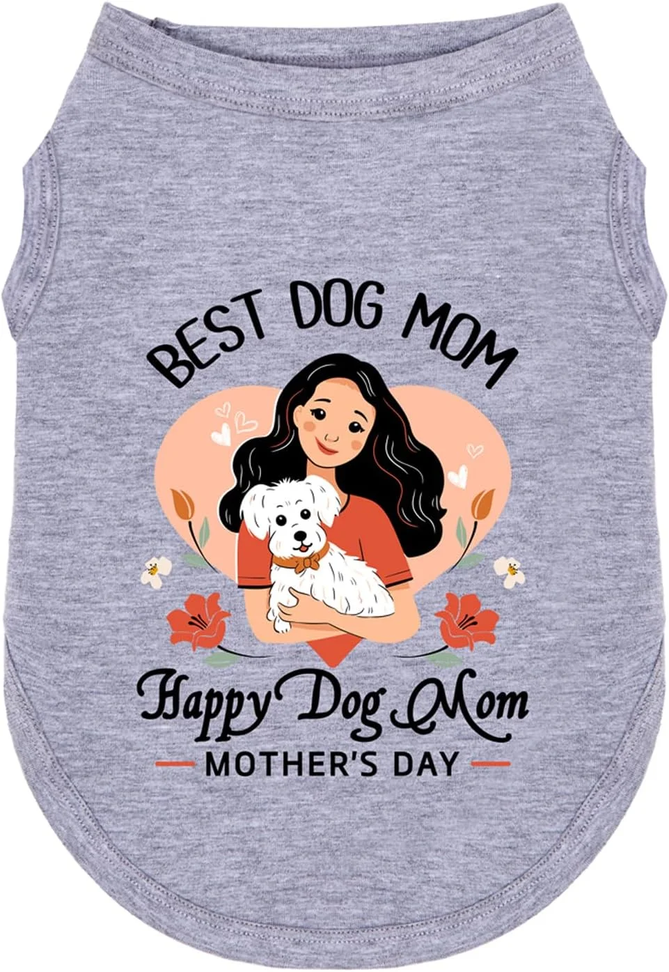 لباس سگ با طرح روز مادر، مناسب سگ های کوچک و متوسط - طرح قلب لباس سگ با طرح روز مادر، مناسب سگ های کوچک و متوسط - طرح قلب