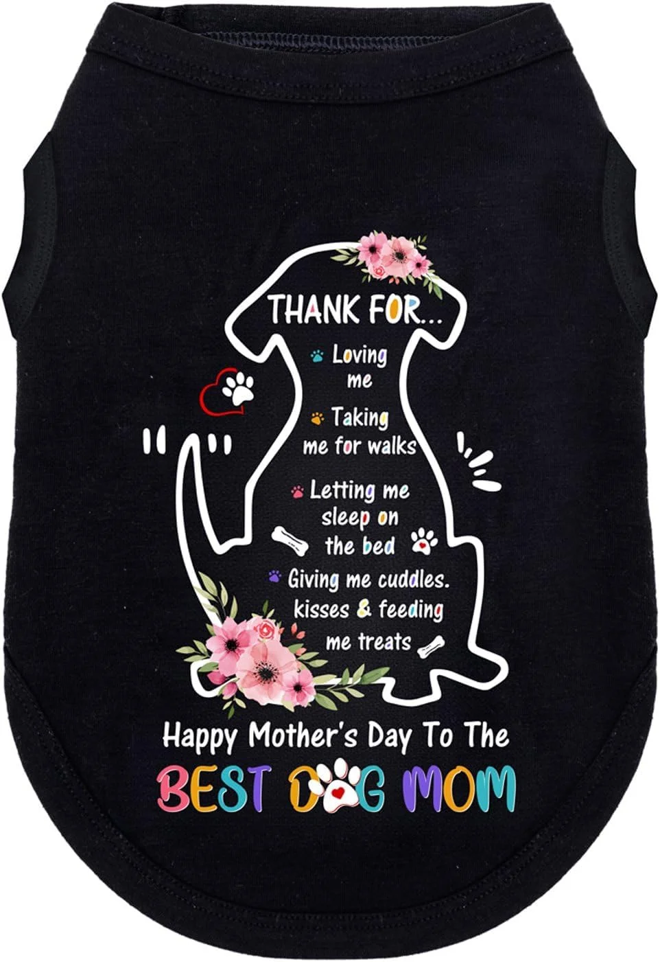 لباس سگ با طرح روز مادر، هدیه ای برای مادران سگ – مناسب سگ های ماده کوچک و متوسط، جلیقه بدون آستین با چاپ نوشته لباس سگ با طرح روز مادر، هدیه ای برای مادران سگ – مناسب سگ های ماده کوچک و متوسط، جلیقه بدون آستین با چاپ نوشته