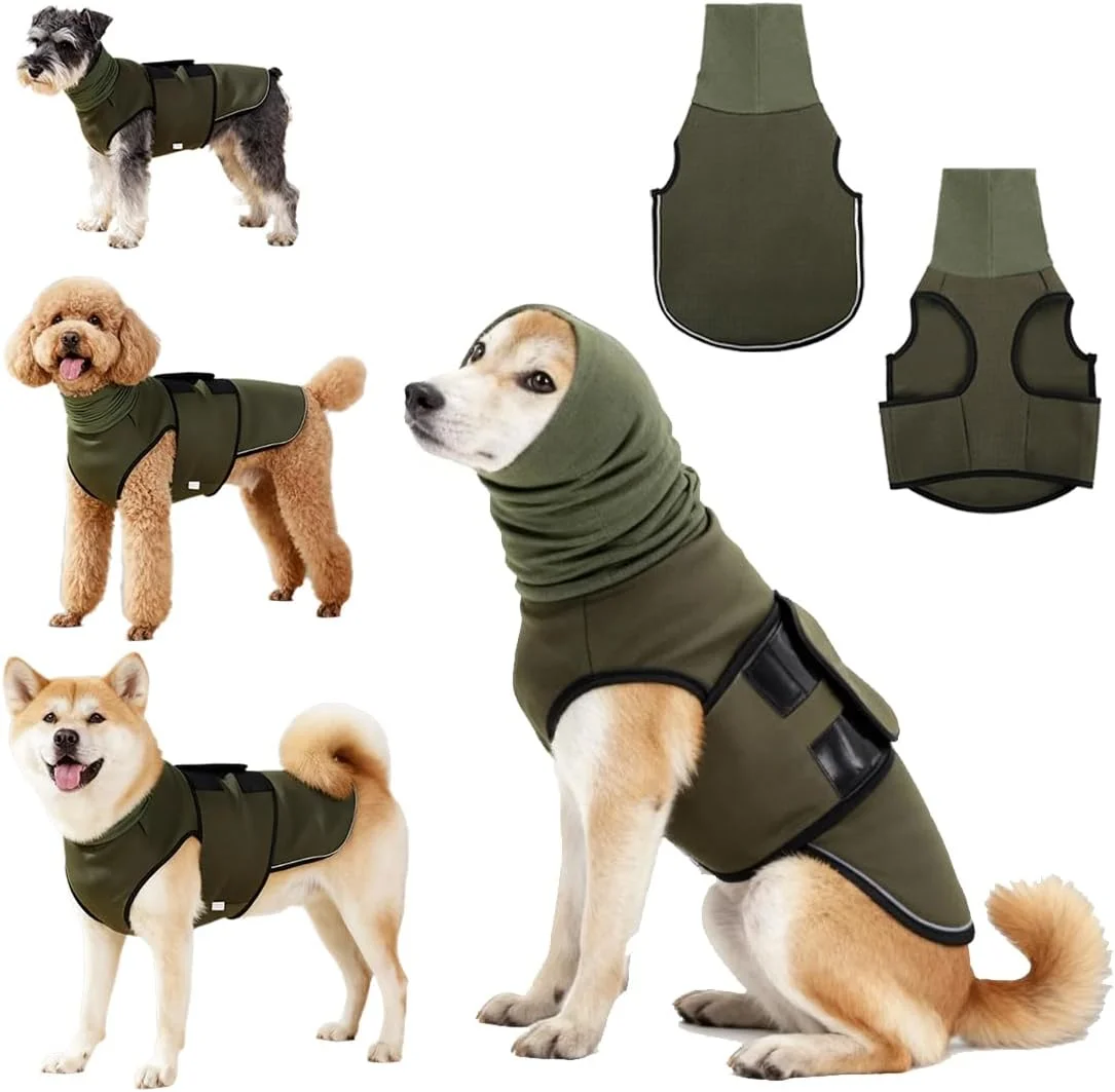 کت آرامش بخش سگ، جلیقه آرام کننده برای سگ ها، پیراهن آرامش بخش سگ با محافظ گوش، نوارهای بازتابنده برای تسکین اضطراب سگ (L) کت آرامش بخش سگ، جلیقه آرام کننده برای سگ ها، پیراهن آرامش بخش سگ با محافظ گوش، نوارهای بازتابنده برای تسکین اضطراب سگ (L)