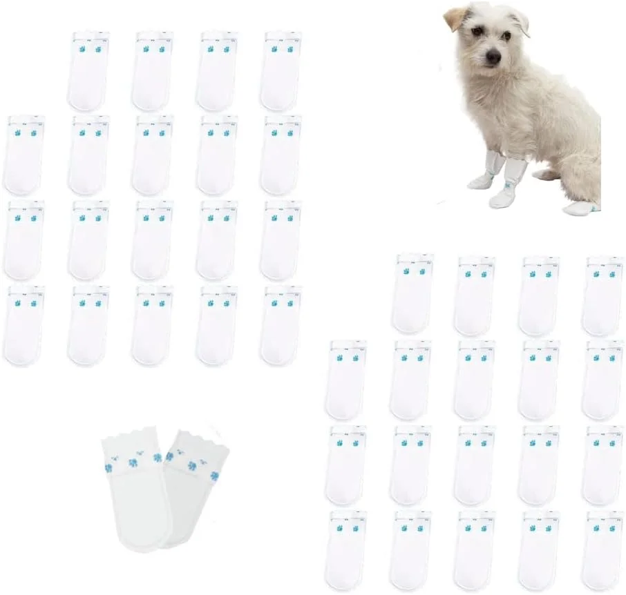 40 عدد پاپوش حیوانات خانگی با بندهای قابل تنظیم، چکمه سگ، روکش پا از جنس پارچه نبافته برای لوازم حیوانات خانگی 40 عدد پاپوش حیوانات خانگی با بندهای قابل تنظیم، چکمه سگ، روکش پا از جنس پارچه نبافته برای لوازم حیوانات خانگی