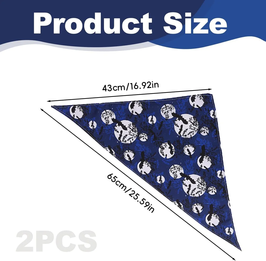 دستمال گردن سگ مثلثی قابل تنظیم WUSJCOF با طرح کدو تنبل و جادوگر، لباس سگ برای سگ های بزرگ، متوسط و کوچک، بسته 2 عددی دستمال گردن سگ مثلثی قابل تنظیم WUSJCOF با طرح کدو تنبل و جادوگر، لباس سگ برای سگ های بزرگ، متوسط و کوچک، بسته 2 عددی