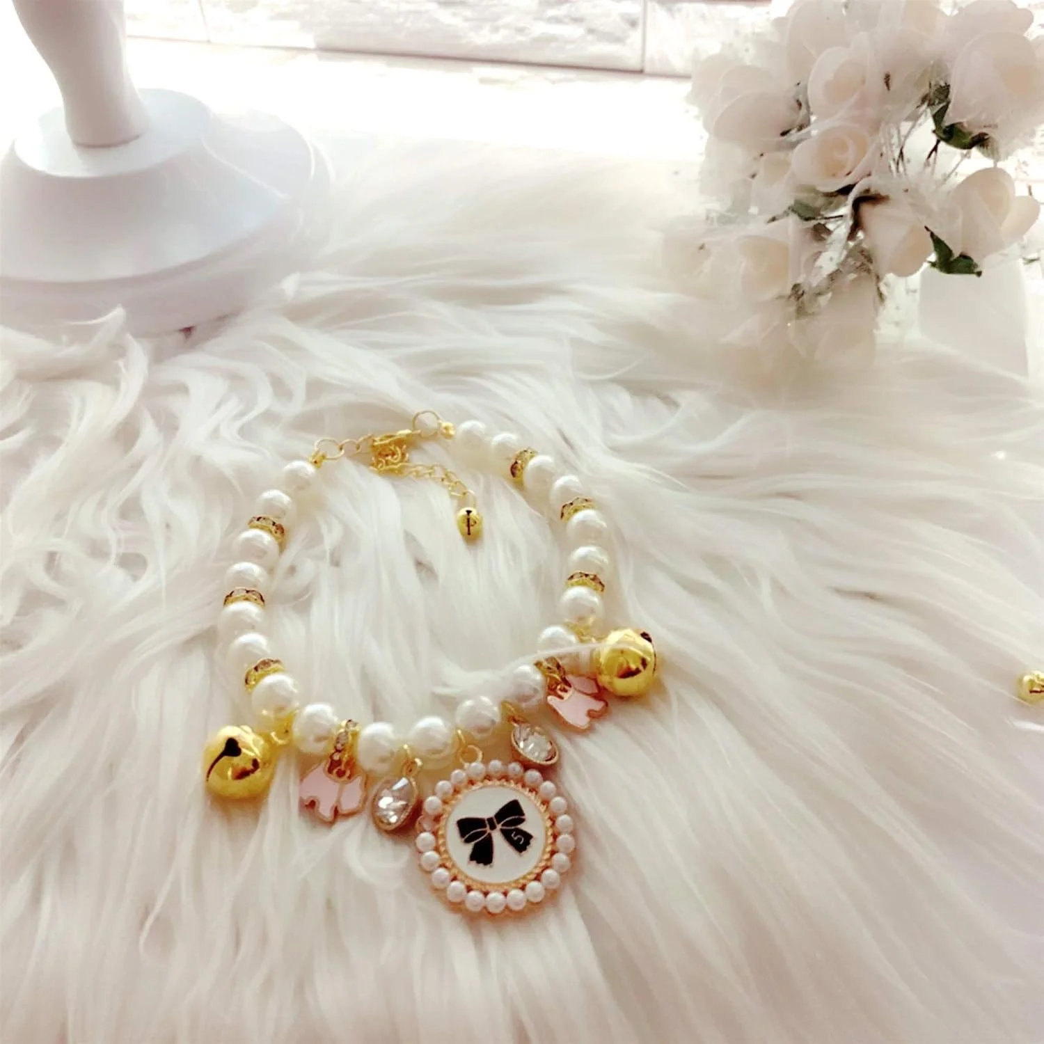 گردنبند مرواریدی پرنسس، لوازم جانبی حیوانات خانگی برای توله سگ ها، گربه ها و حیوانات کوچک، جواهرات عروسی، محصولات توله سگ کوچک برای یورکشایر (S)