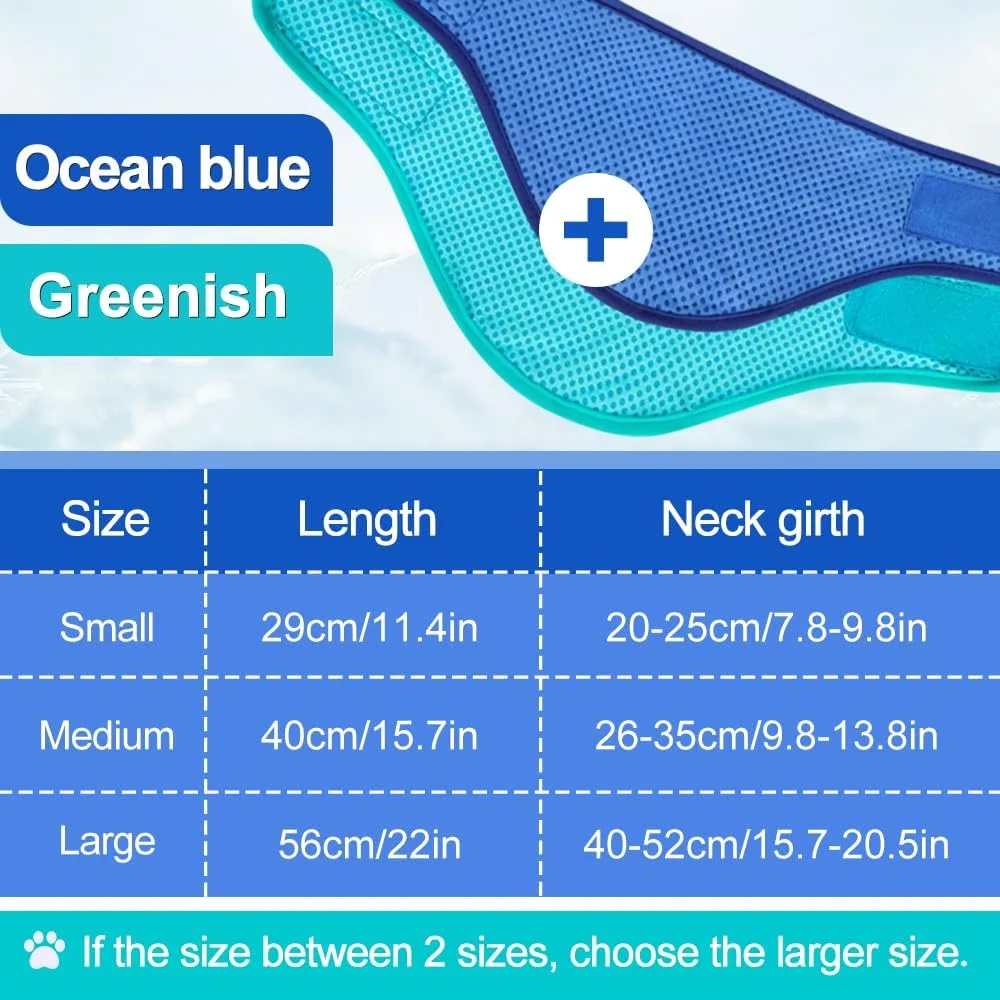 دو عدد دستمال گردن خنک کننده سگ، یقه خنک کننده سگ، شال خنک کننده حیوانات خانگی، دستمال سر خنک کننده سگ مناسب برای خنک کردن سگ ها در تابستان (M)