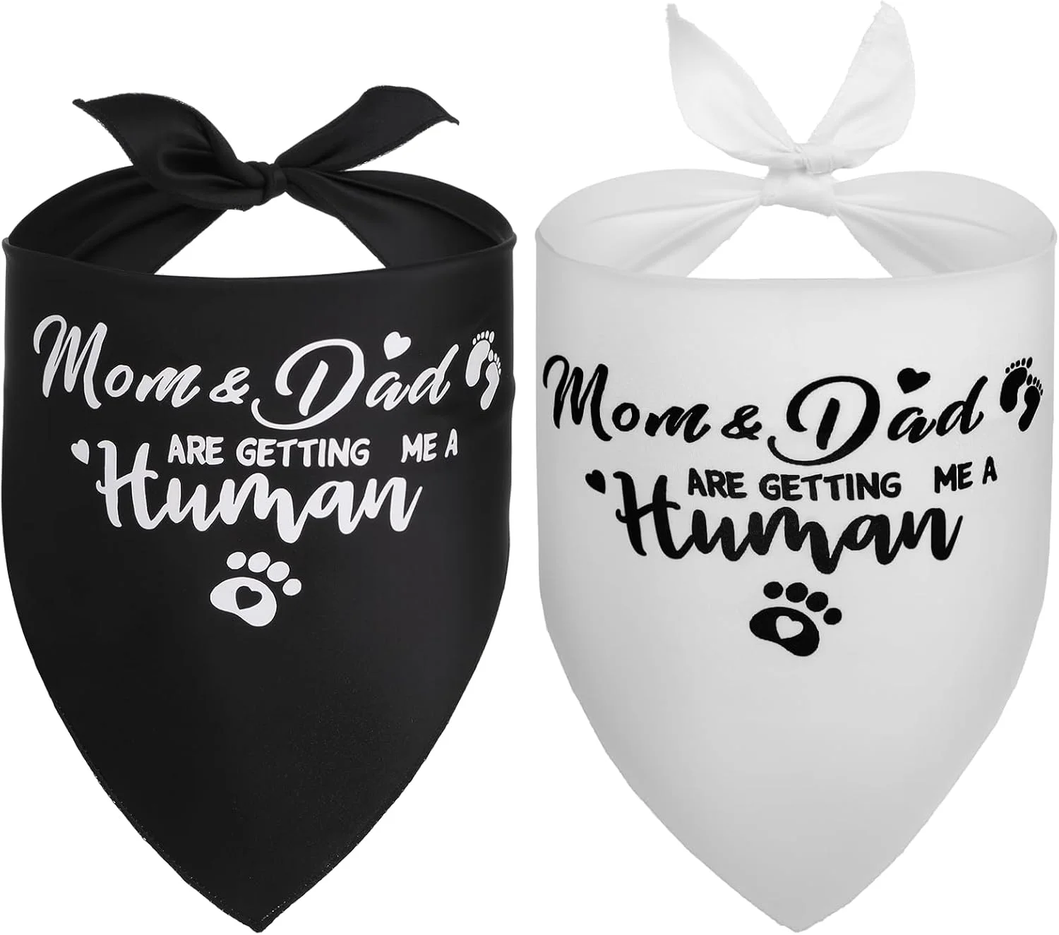 دو عدد دستمال گردن سگ باردار XLIUAX، دستمال گردن سگ برای اعلام بارداری و تعیین جنسیت، شال گردن سگ برای اعلام بارداری مادر سگ ها، لباس سگ، شال گردن مشکی سفید پارچه نرم برای حیوانات خانگی دو عدد دستمال گردن سگ باردار XLIUAX، دستمال گردن سگ برای اعلام بارداری و تعیین جنسیت، شال گردن سگ برای اعلام بارداری مادر سگ ها، لباس سگ، شال گردن مشکی سفید پارچه نرم برای حیوانات خانگی