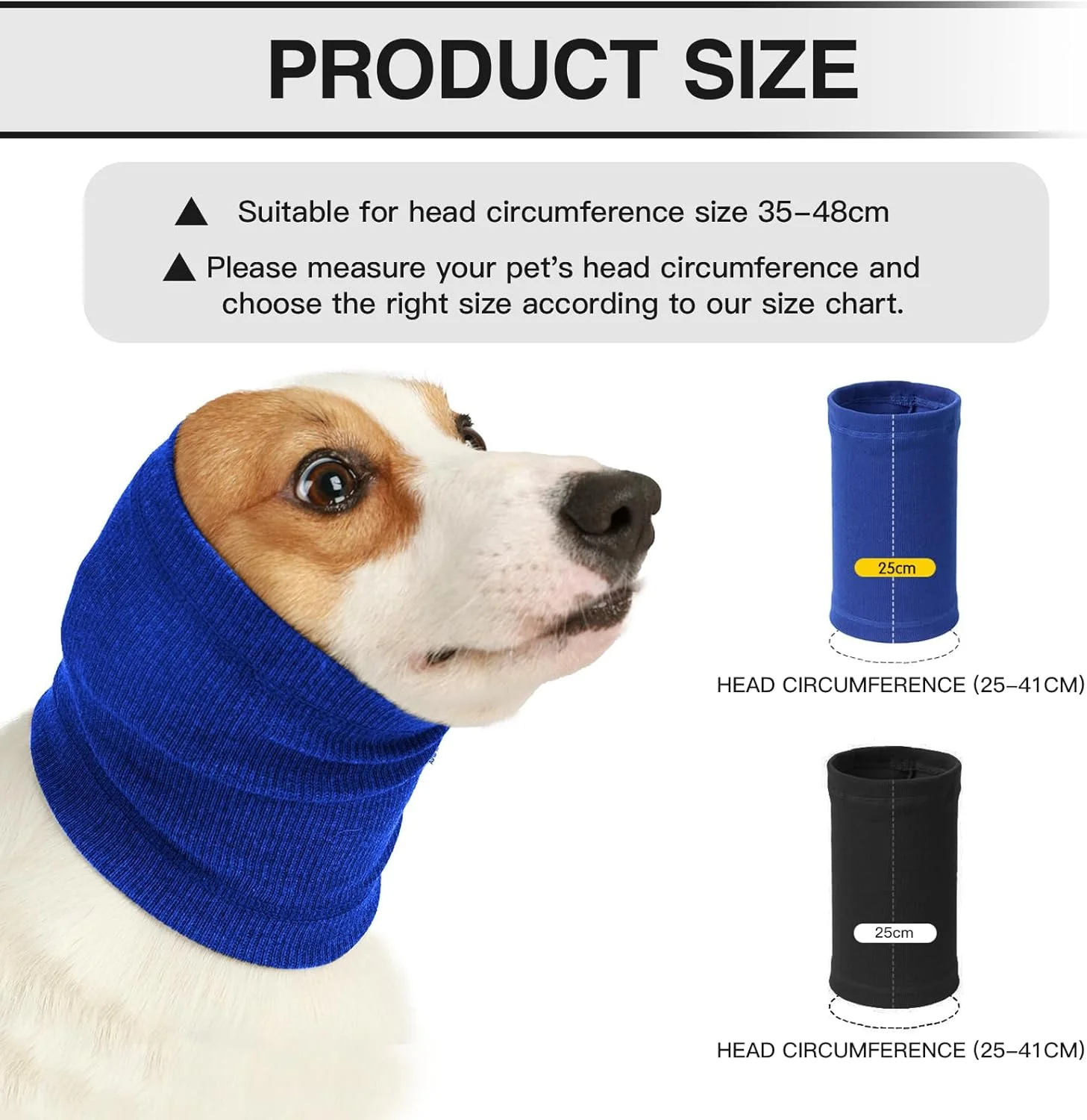 2 عدد محافظ گوش سگ، اسنود گوش سگ، محافظ گوش آرامش بخش حیوانات خانگی گربه سگ برای استفاده در حمام، نظافت، ضد آب و کاهش دهنده صدا