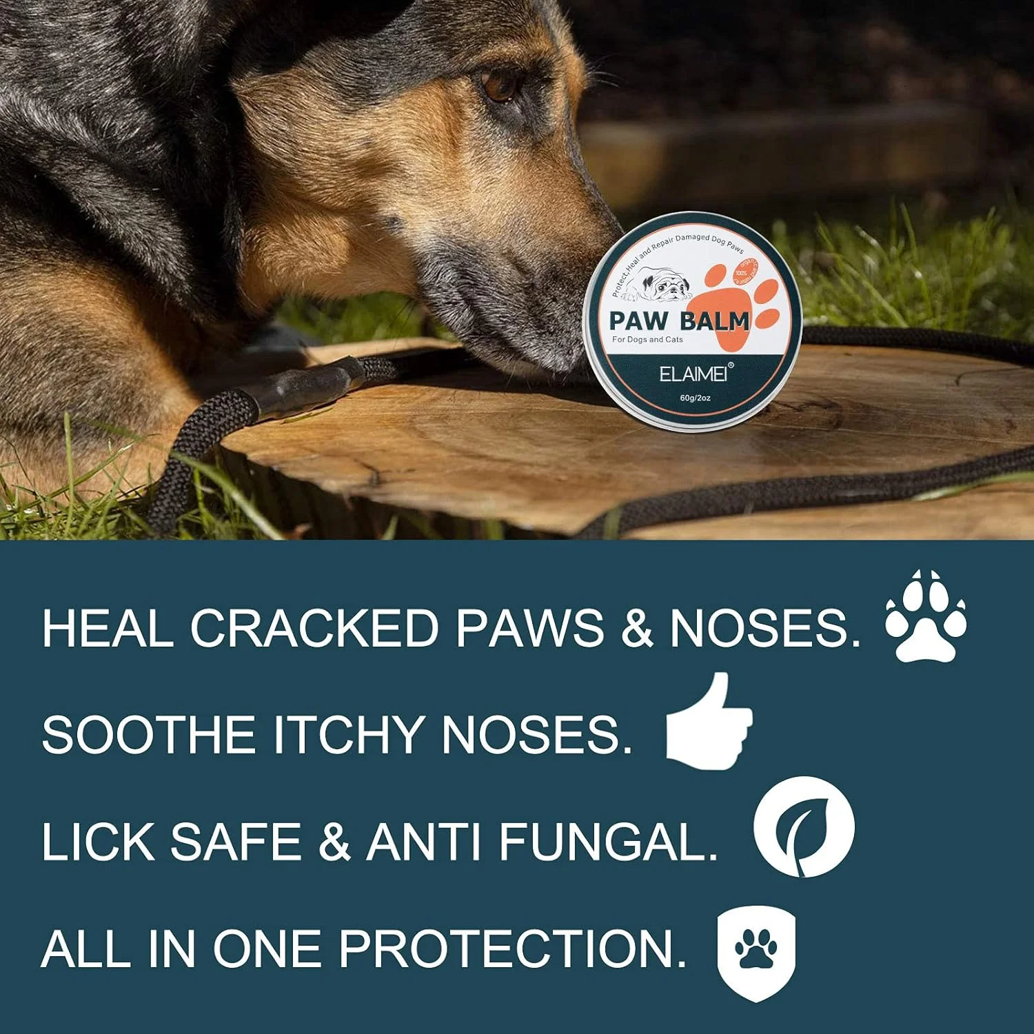 بالم پنجه یابای 60 گرمی برای سگ ها و گربه ها، محافظ و ترمیم کننده ترک خوردگی و خشکی پنجه مناسب فصول سرد و گرم بالم پنجه یابای 60 گرمی برای سگ ها و گربه ها، محافظ و ترمیم کننده ترک خوردگی و خشکی پنجه مناسب فصول سرد و گرم