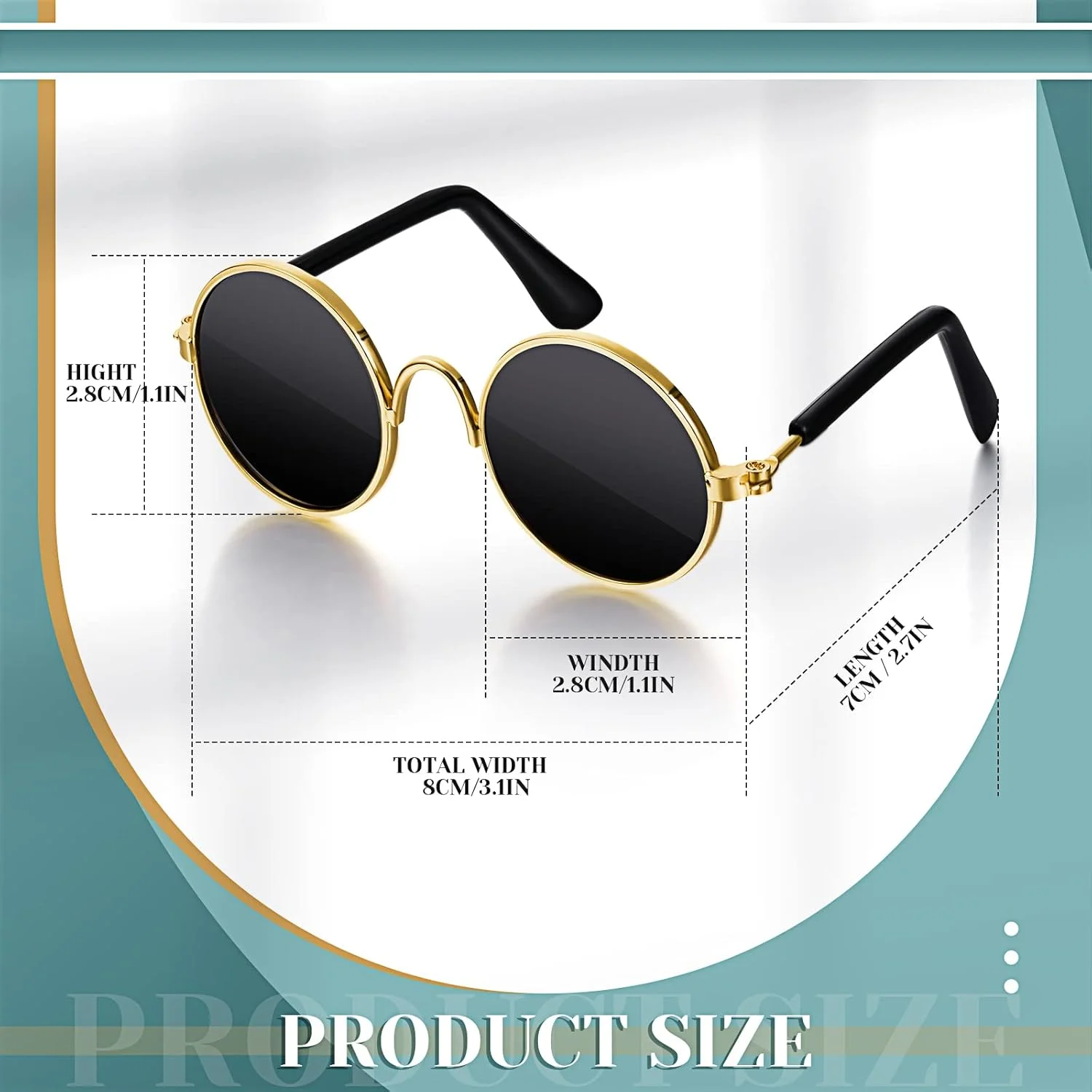 عینک آفتابی سگ Xuniea، عینک حیوانات خانگی به سبک رترو، عینک گرد کلاسیک سگ، فلزی، رزینی، مناسب گربه، سگ و توله سگ، لباس های هیپی برای گربه ها و سگ ها، لوازم عکس، لباس مهمانی Cosplay (طلایی، مشکی، سبک کلاسیک) عینک آفتابی سگ Xuniea، عینک حیوانات خانگی به سبک رترو، عینک گرد کلاسیک سگ، فلزی، رزینی، مناسب گربه، سگ و توله سگ، لباس های هیپی برای گربه ها و سگ ها، لوازم عکس، لباس مهمانی Cosplay (طلایی، مشکی، سبک کلاسیک)