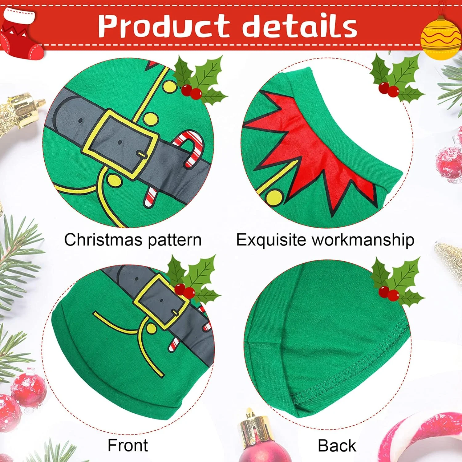 Xuniea ست 3 تکه پیراهن سگ کریسمس، لباس نرم سگ با طرح های بابانوئل و جن، لباس گرم توله سگ کریسمس، لباس های زیبای کریسمس برای حیوانات خانگی کوچک و متوسط، لباس های کریسمس Xuniea ست 3 تکه پیراهن سگ کریسمس، لباس نرم سگ با طرح های بابانوئل و جن، لباس گرم توله سگ کریسمس، لباس های زیبای کریسمس برای حیوانات خانگی کوچک و متوسط، لباس های کریسمس