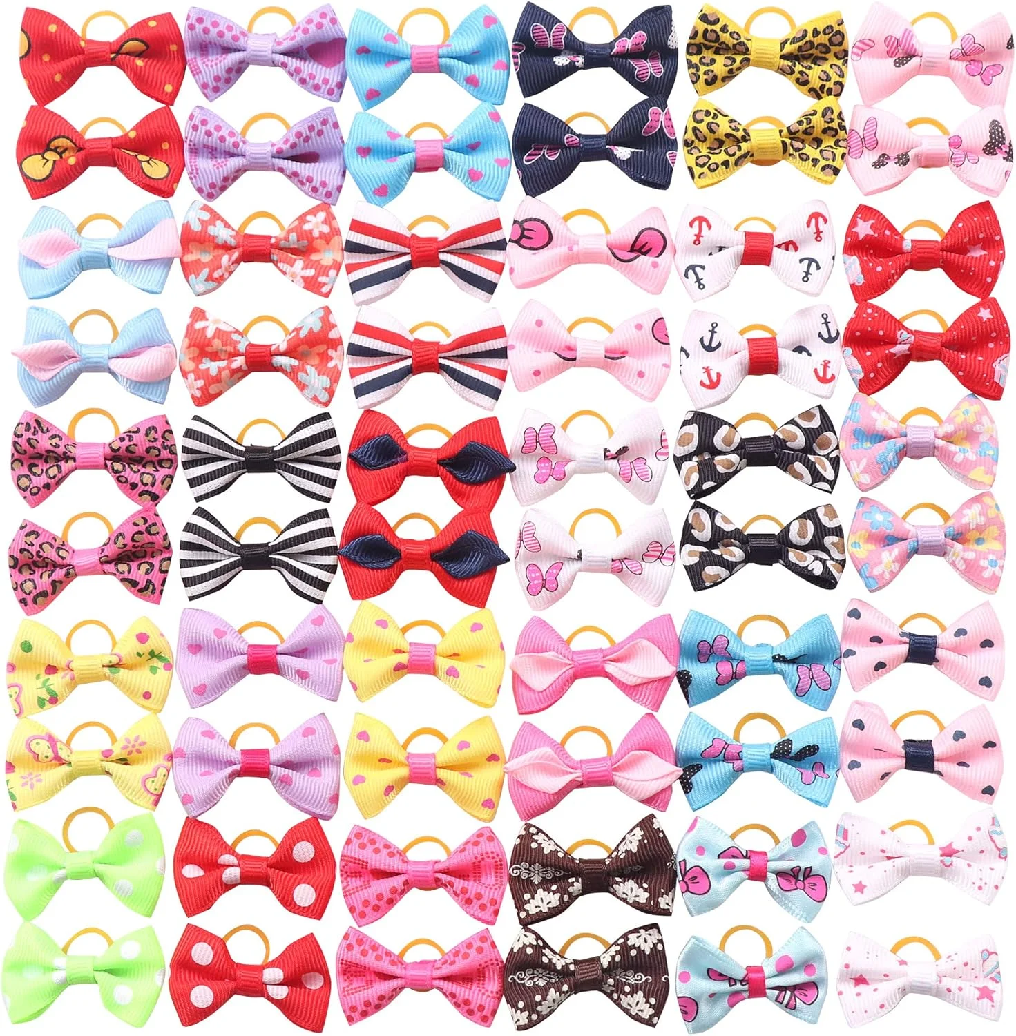 یاکا 60 عدد (30 جفت) پاپیون موی سگ بامزه با کش مو، لوازم جانبی مو دست ساز، محصولات آرایشی حیوانات خانگی (60 عدد، طرح های زیبا) (مدل کش مو 4) یاکا 60 عدد (30 جفت) پاپیون موی سگ بامزه با کش مو، لوازم جانبی مو دست ساز، محصولات آرایشی حیوانات خانگی (60 عدد، طرح های زیبا) (مدل کش مو 4)