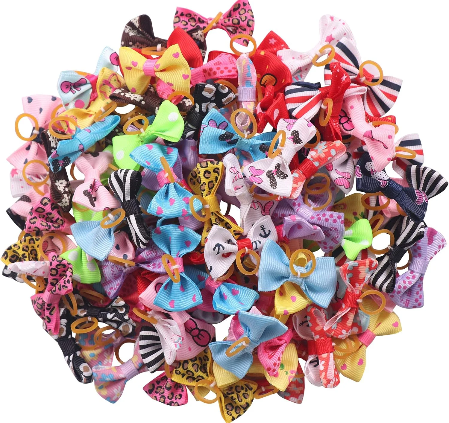 یاکا 60 عدد (30 جفت) پاپیون موی سگ بامزه با کش مو، لوازم جانبی مو دست ساز، محصولات آرایشی حیوانات خانگی (60 عدد، طرح های زیبا) (مدل کش مو 4) یاکا 60 عدد (30 جفت) پاپیون موی سگ بامزه با کش مو، لوازم جانبی مو دست ساز، محصولات آرایشی حیوانات خانگی (60 عدد، طرح های زیبا) (مدل کش مو 4)