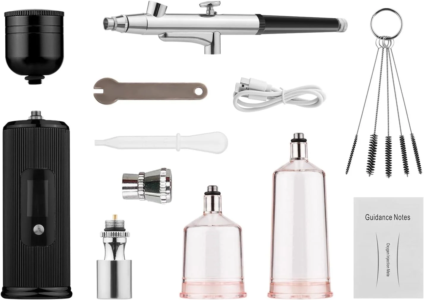 ایربراش، ایربراش برای ناخن با 3 فشار قابل تنظیم قابل شارژ قابل حمل، صفحه نمایش LCD، نازل 0.35 میلی متری با کیت ایربراش برای نقاشی، رنگ آمیزی، ناخن (مشکی) ایربراش، ایربراش برای ناخن با 3 فشار قابل تنظیم قابل شارژ قابل حمل، صفحه نمایش LCD، نازل 0.35 میلی متری با کیت ایربراش برای نقاشی، رنگ آمیزی، ناخن (مشکی)